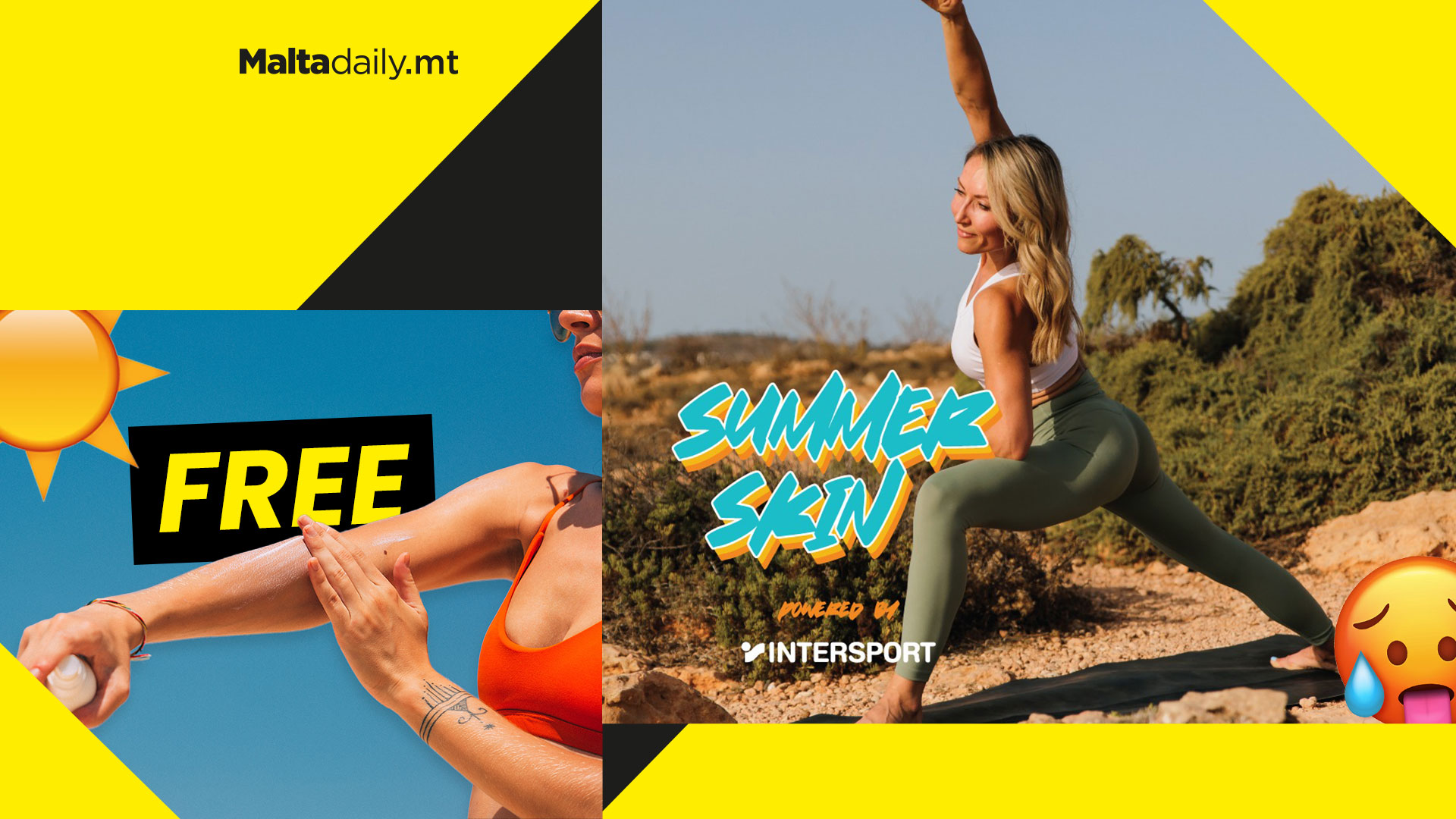 Get a FREE bottle of sunscreen with purchases over €75 at Intersport Malta