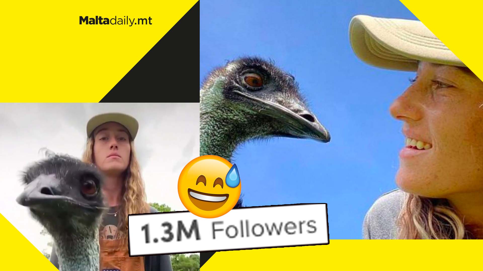 This emu is going viral on TikTok with millions of views and likes