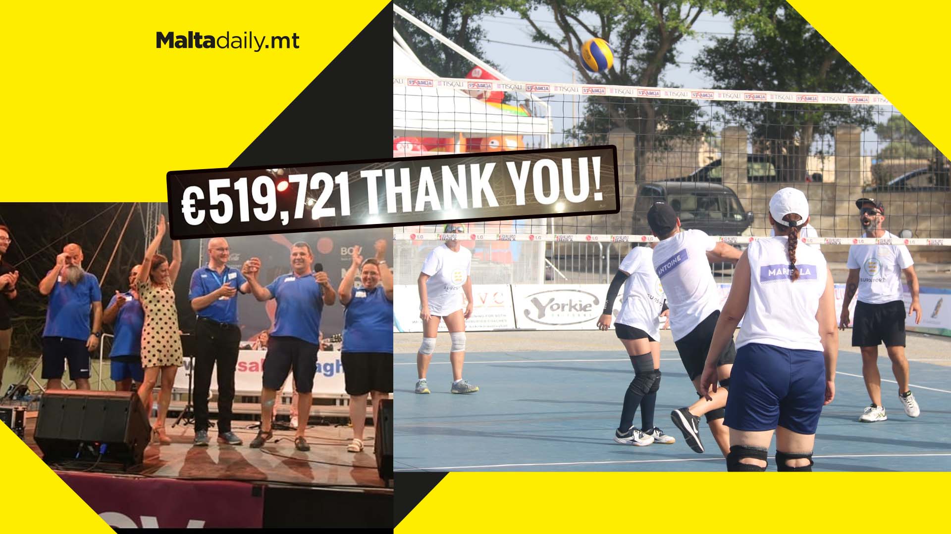 €519,721 raised on behalf of Dar tal-Providenza through volleyball marathon
