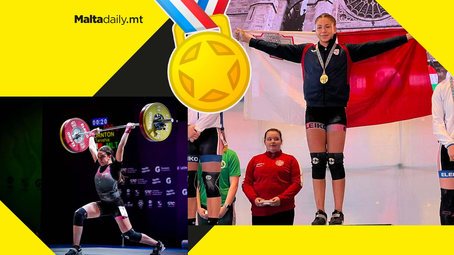 Local weightlifter Tenishia Thornton wins gold at European Union Cup