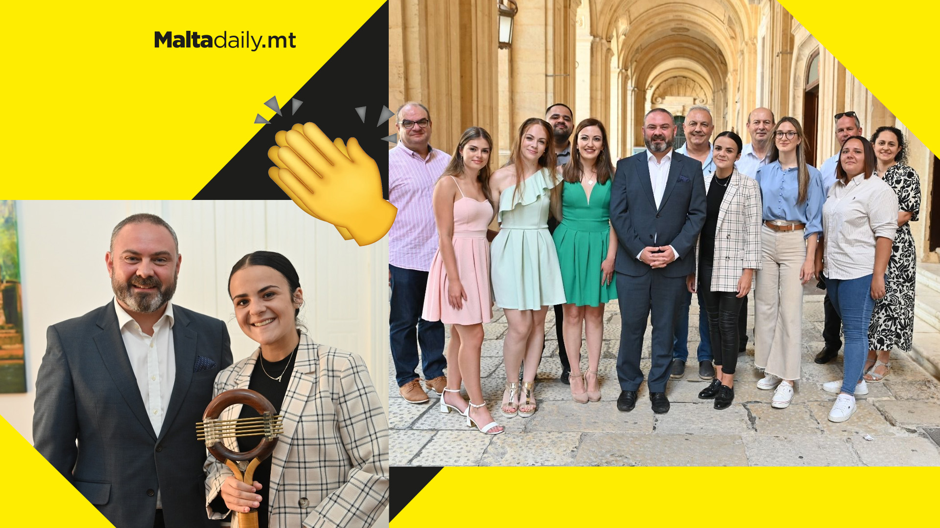 Għanja tal-Poplu team & winners receive praise from Minister Owen Bonnici