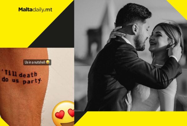 Valentina Rossi & Carlo Gerada got matching post-wedding tattoos & they're CUTE AF