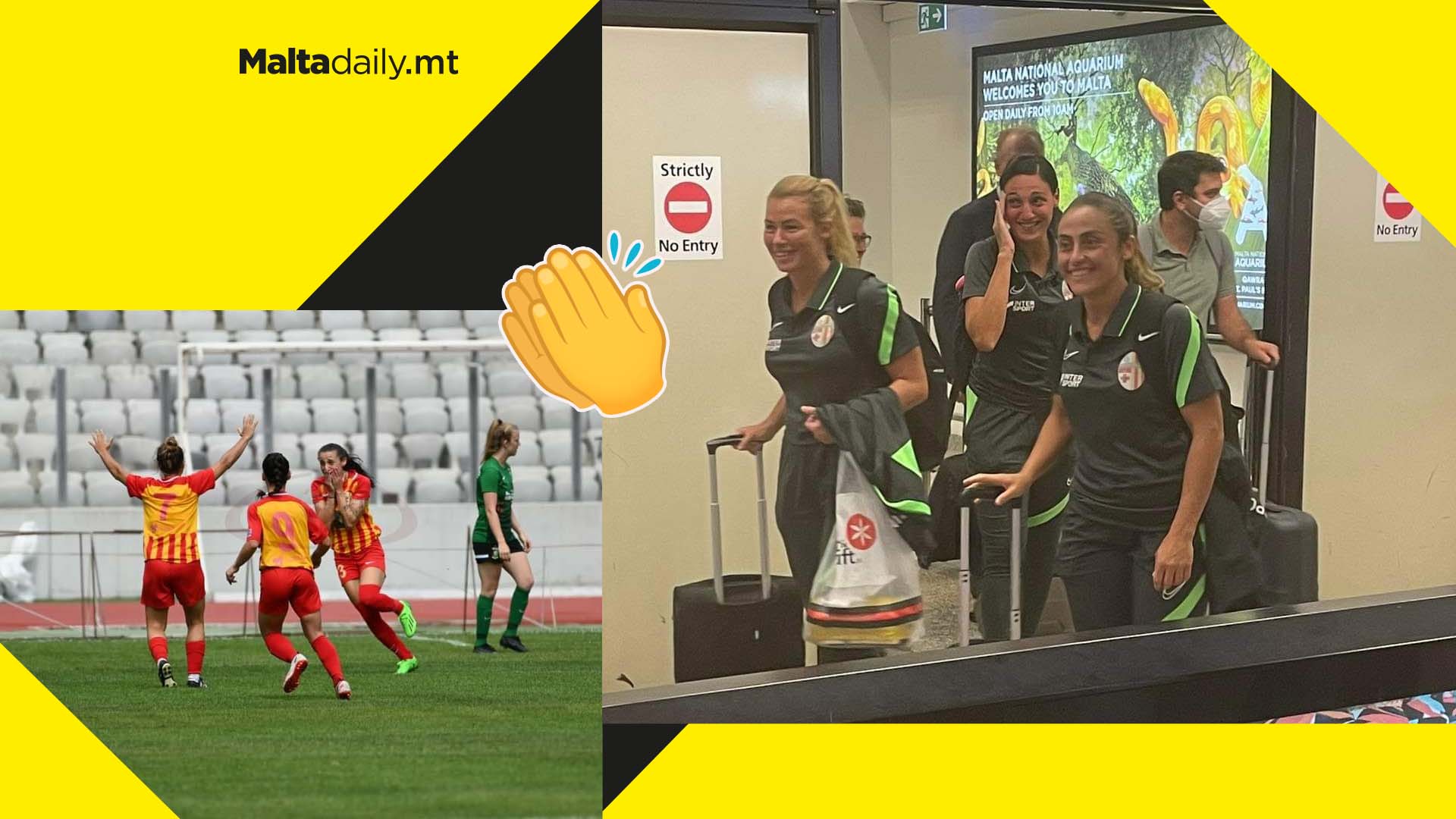 Birkirkara women’s team receives heroic welcome after historical win