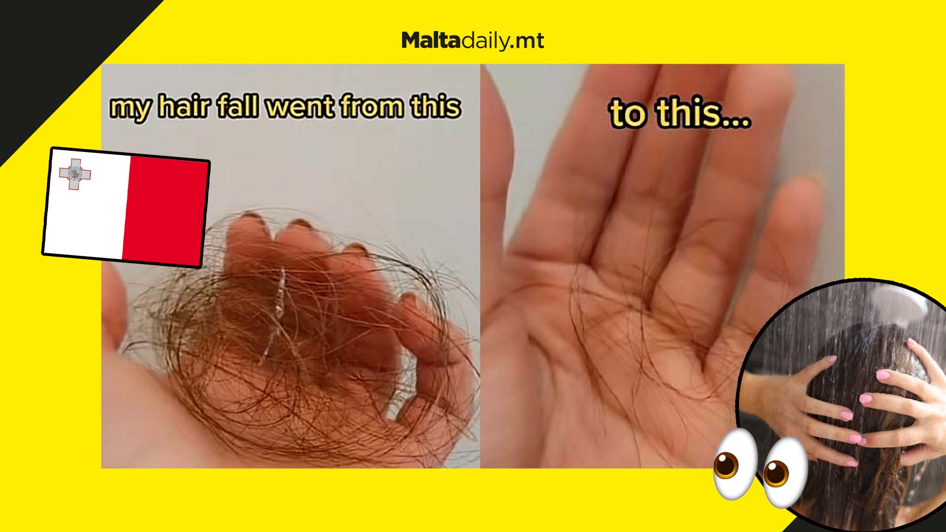 Foreign woman in Malta finds hair loss hack after shower causes issue