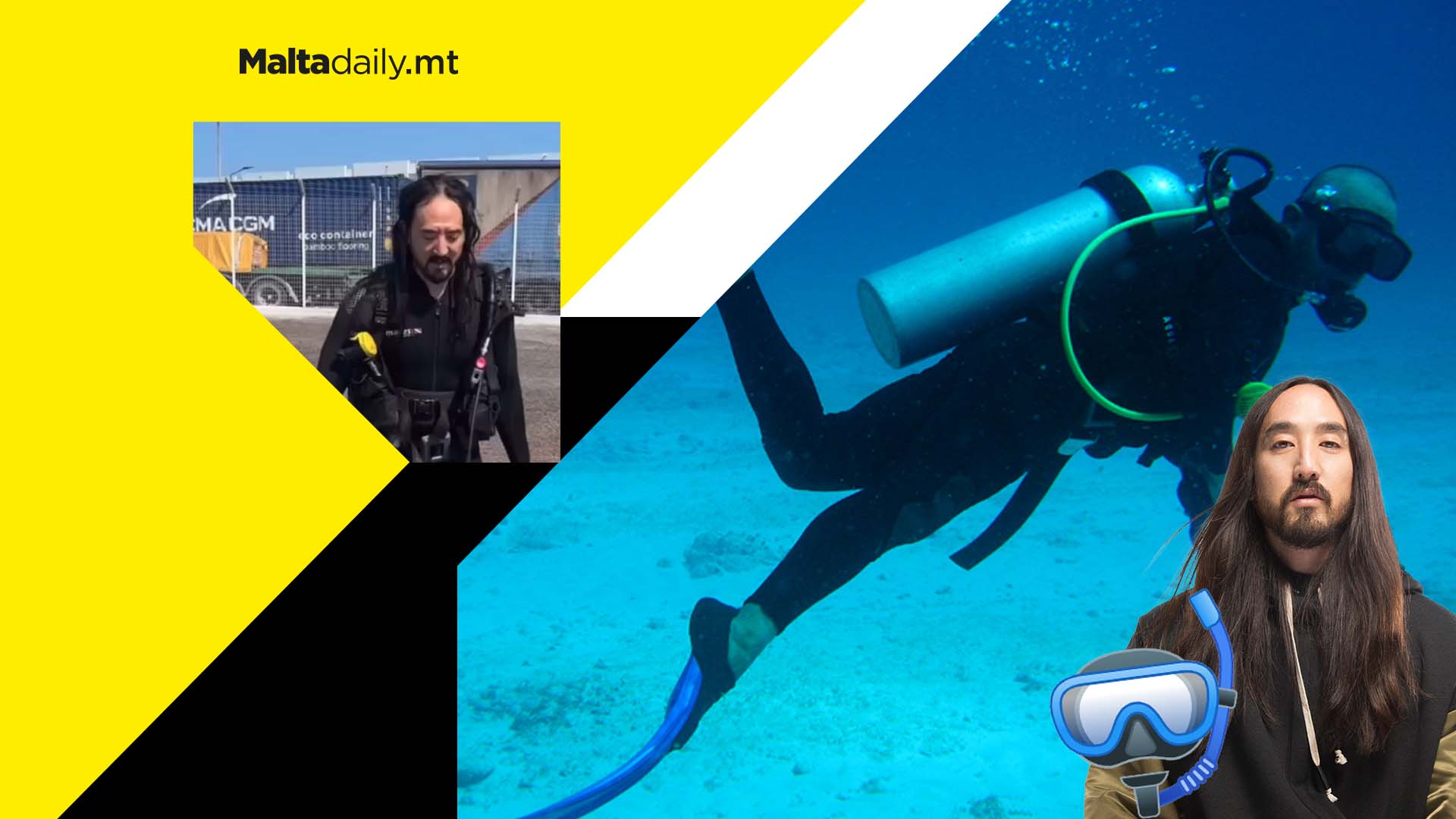 Steve Aoki goes diving in Malta and absolutely loves it