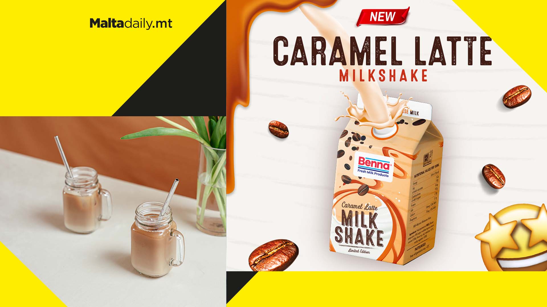 CaraMELA! Benna just launched their Limited Edition Caramel Latte flavoured milkshake