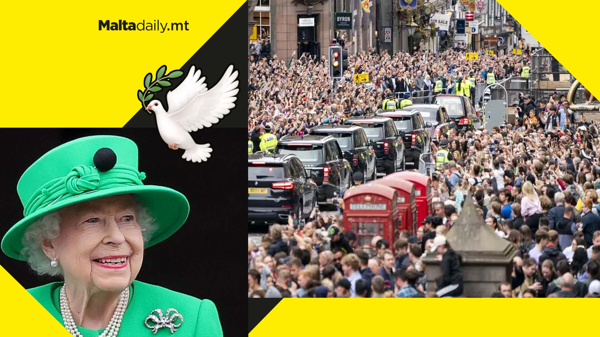 Around mile-long queue of 20,000 people to see Queen lying at rest
