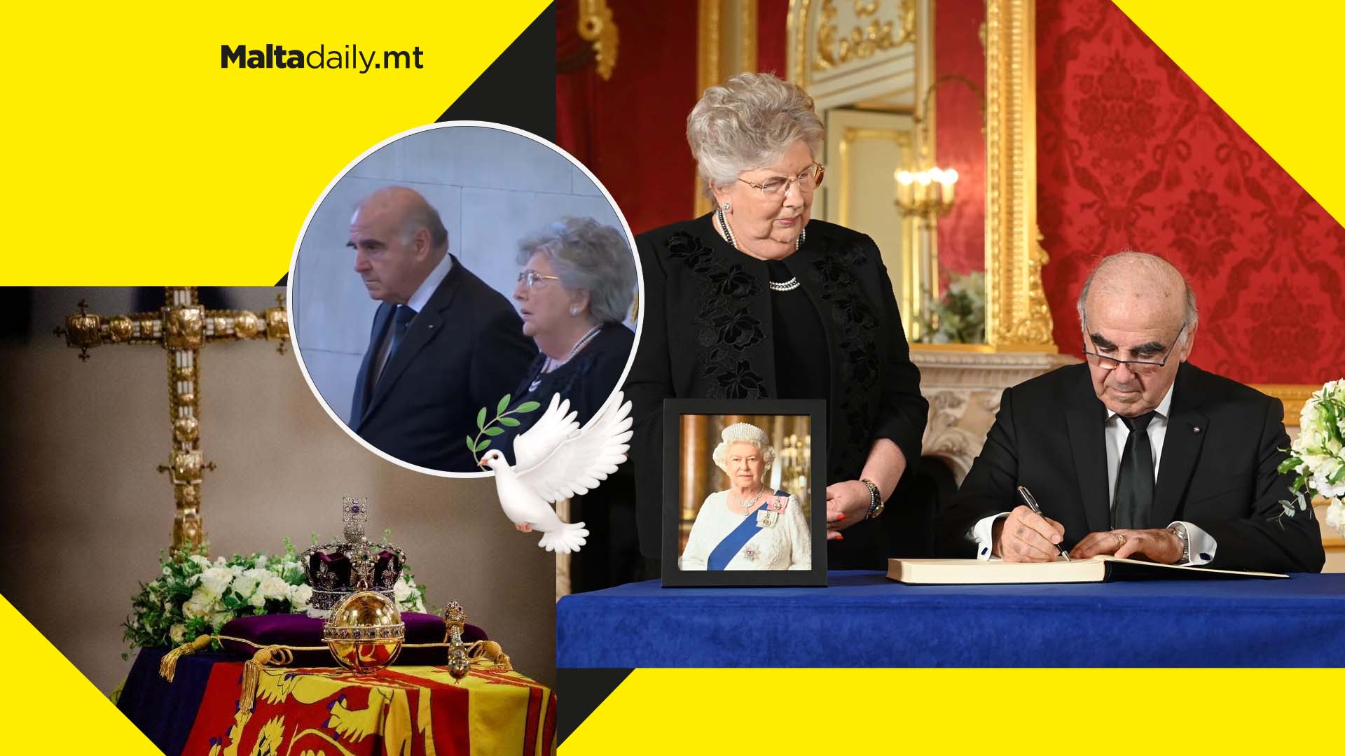 President George Vella pays respects to Queen ahead of funeral