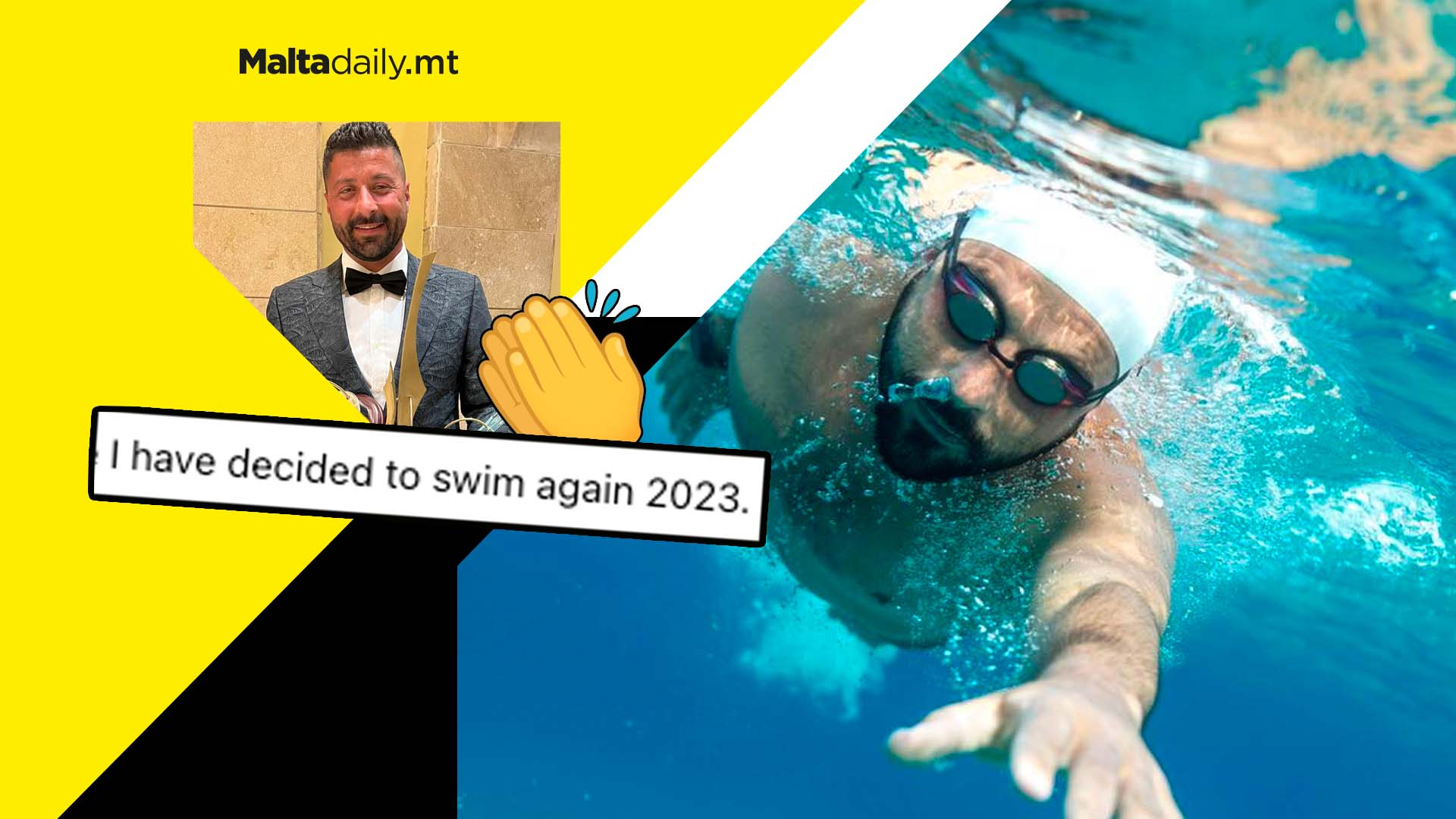 Local record breaking swimmer Neil Agius to return with 2023 swim