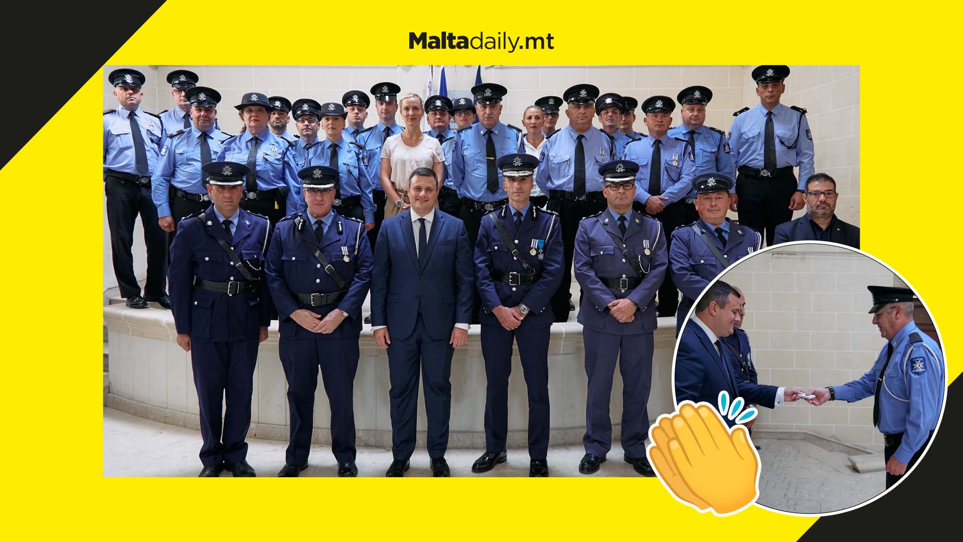 Maltese veteran officers gifted awards for years of service