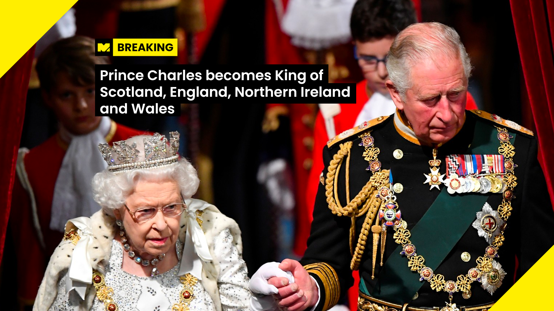 Prince Charles becomes King of Scotland, England, Northern Ireland and Wales