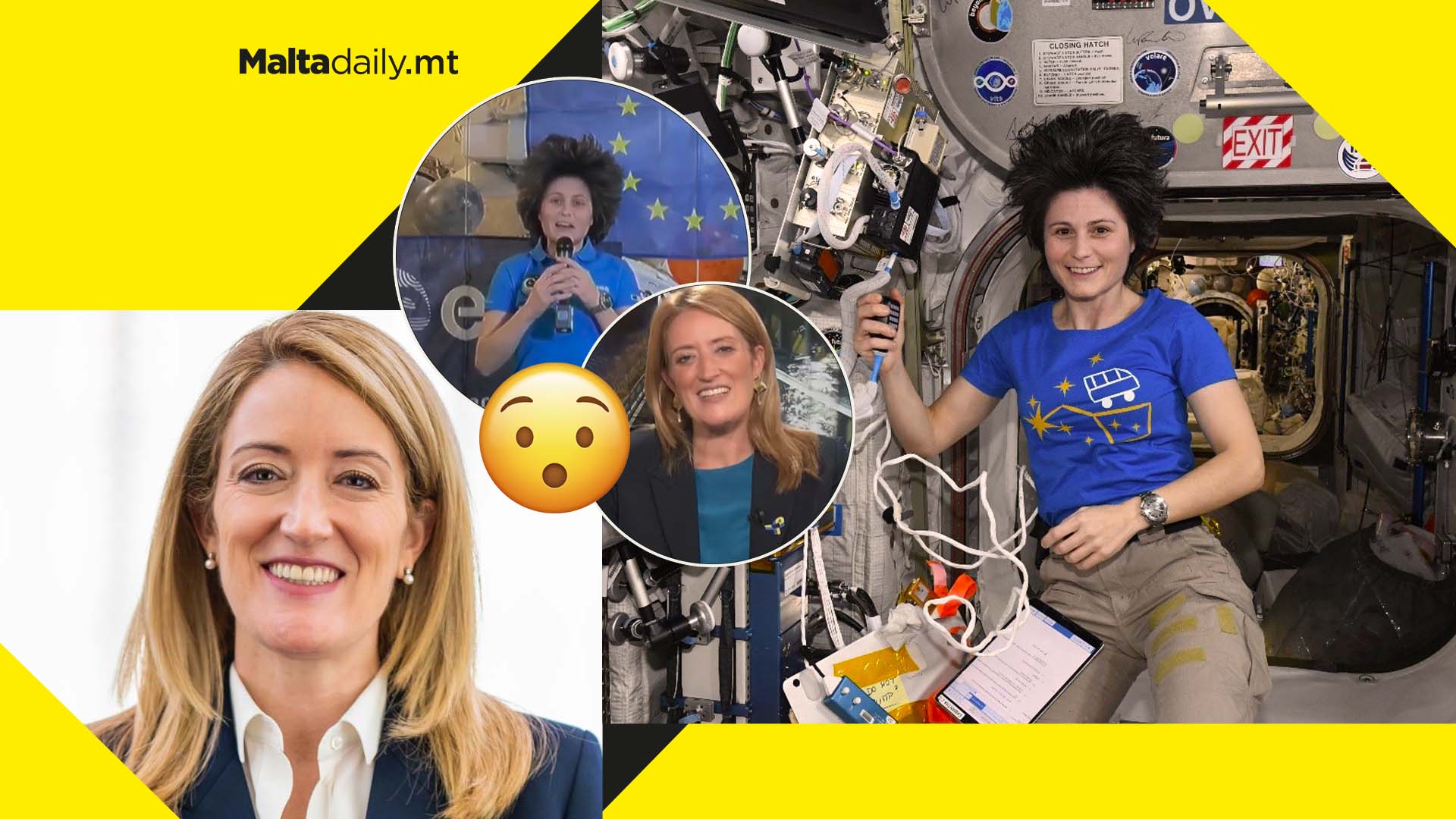 Metsola video-chats with first European female International Space Station commander