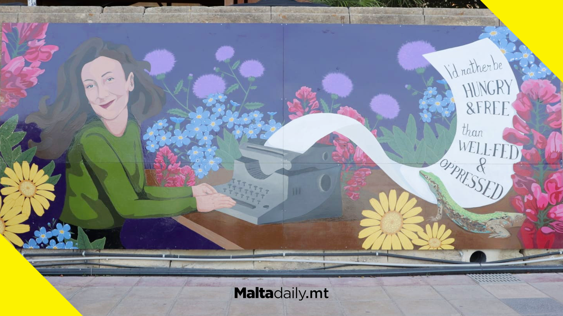 Mural in memory of Daphne Caruana Galizia erected at UOM