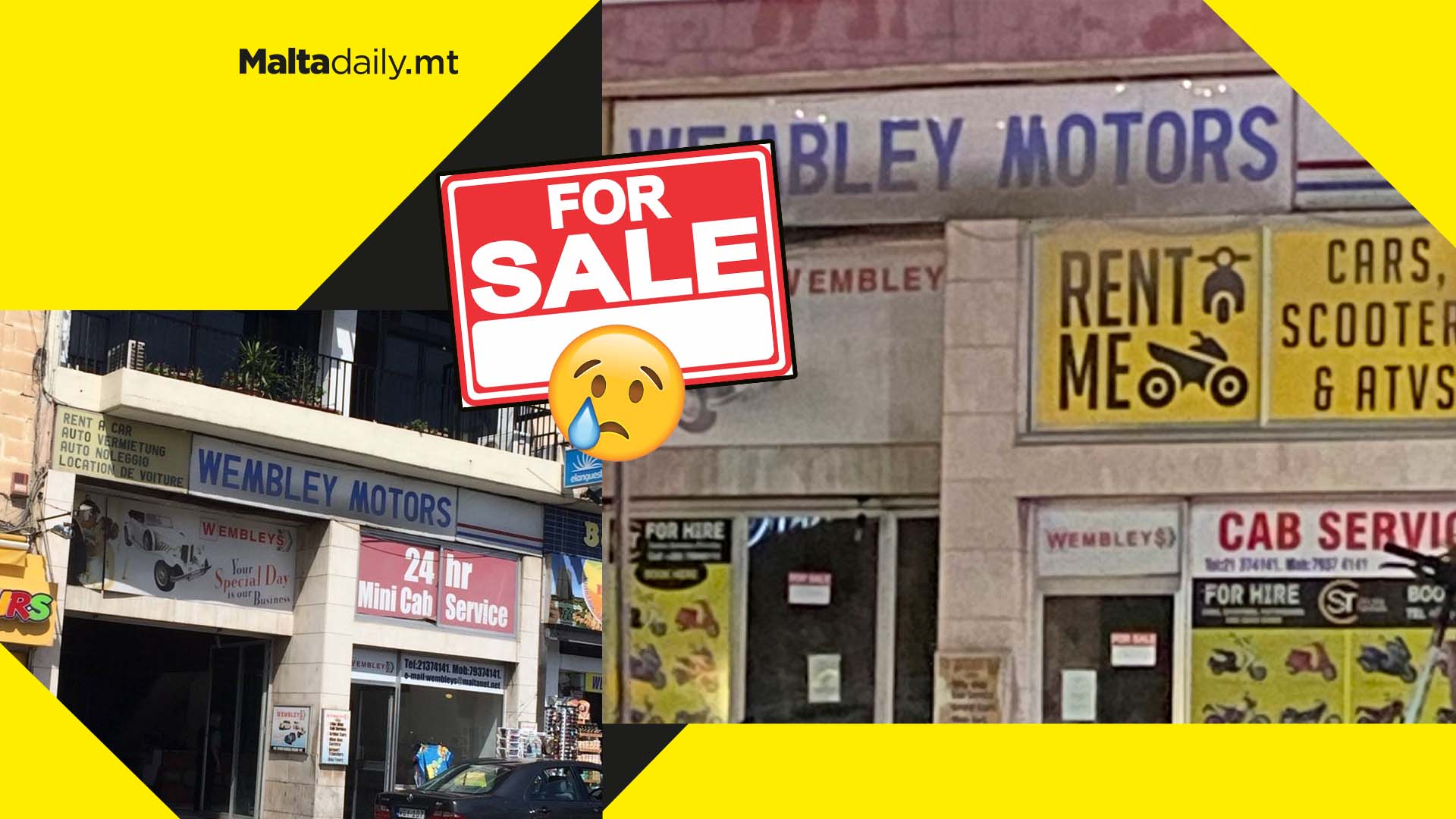 Closing down? PV’s iconic Wembley Taxis puts up ‘for sale’ stickers