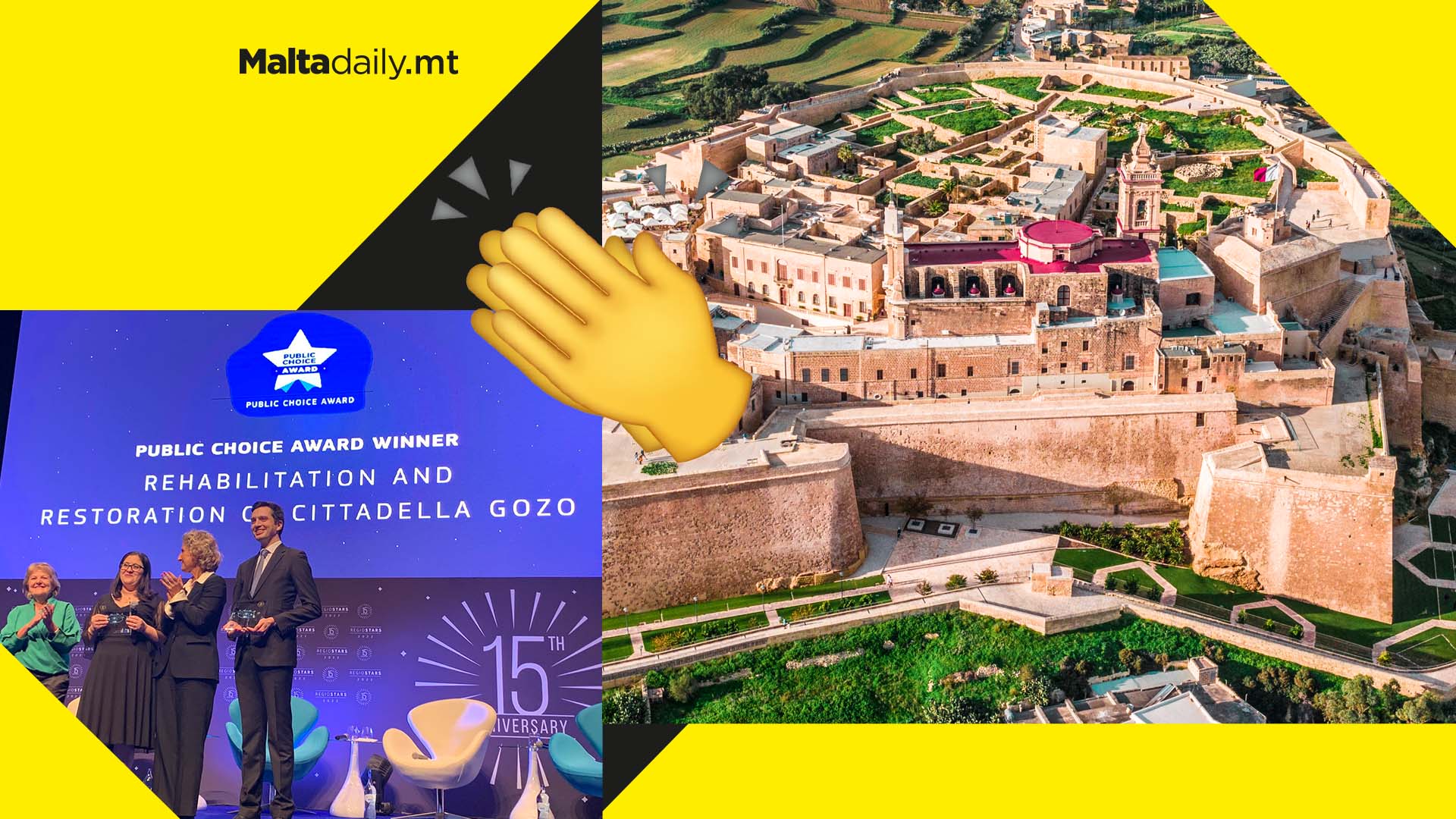 Gozo's Cittadella project chosen amongst 300 others for prestigious European award