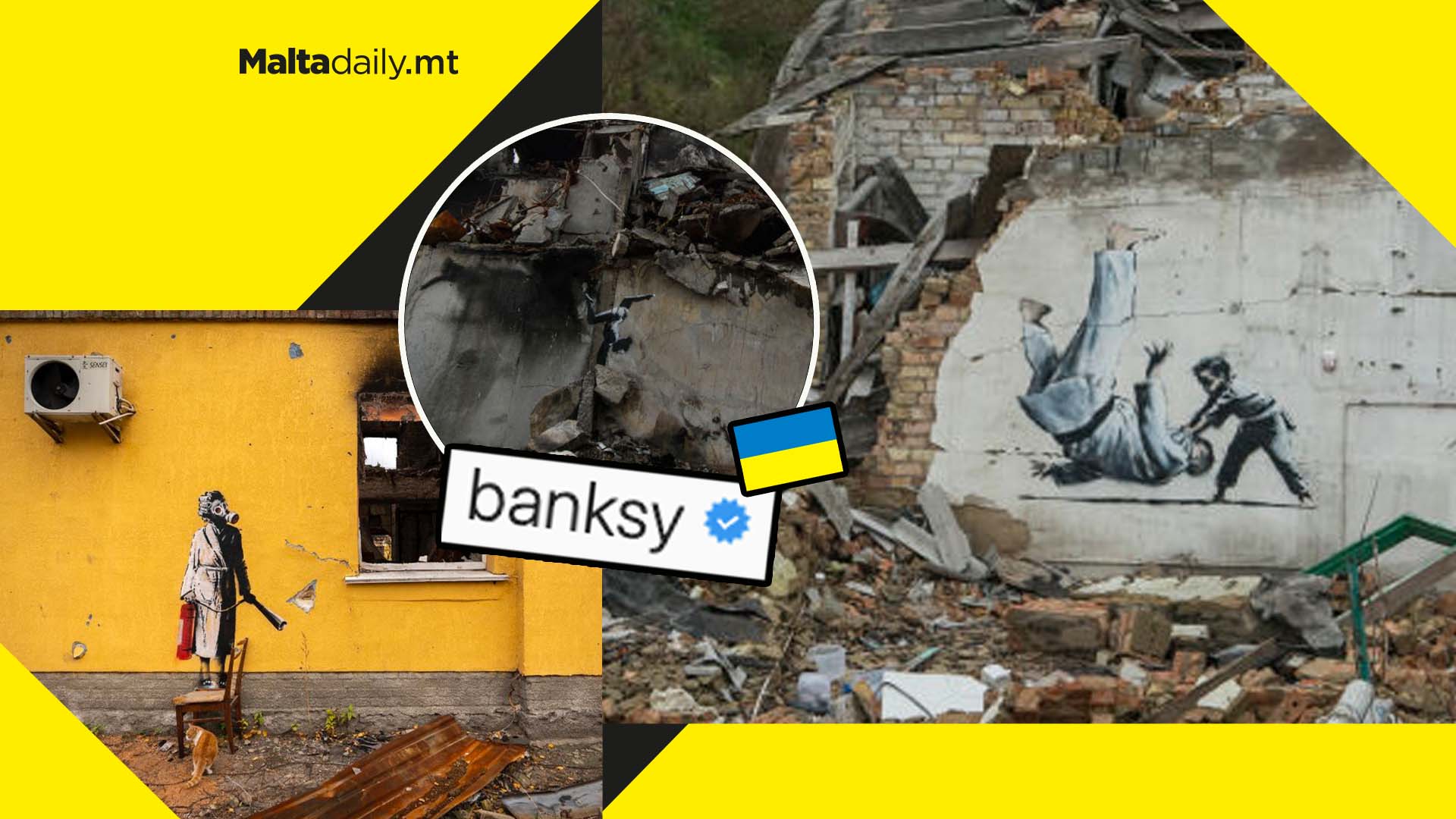 Banksy confirms 7 new murals in war torn Ukraine