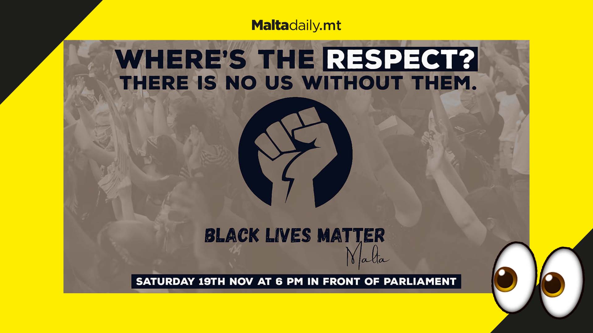 Black Lives Matter protest in front of parliament this Saturday