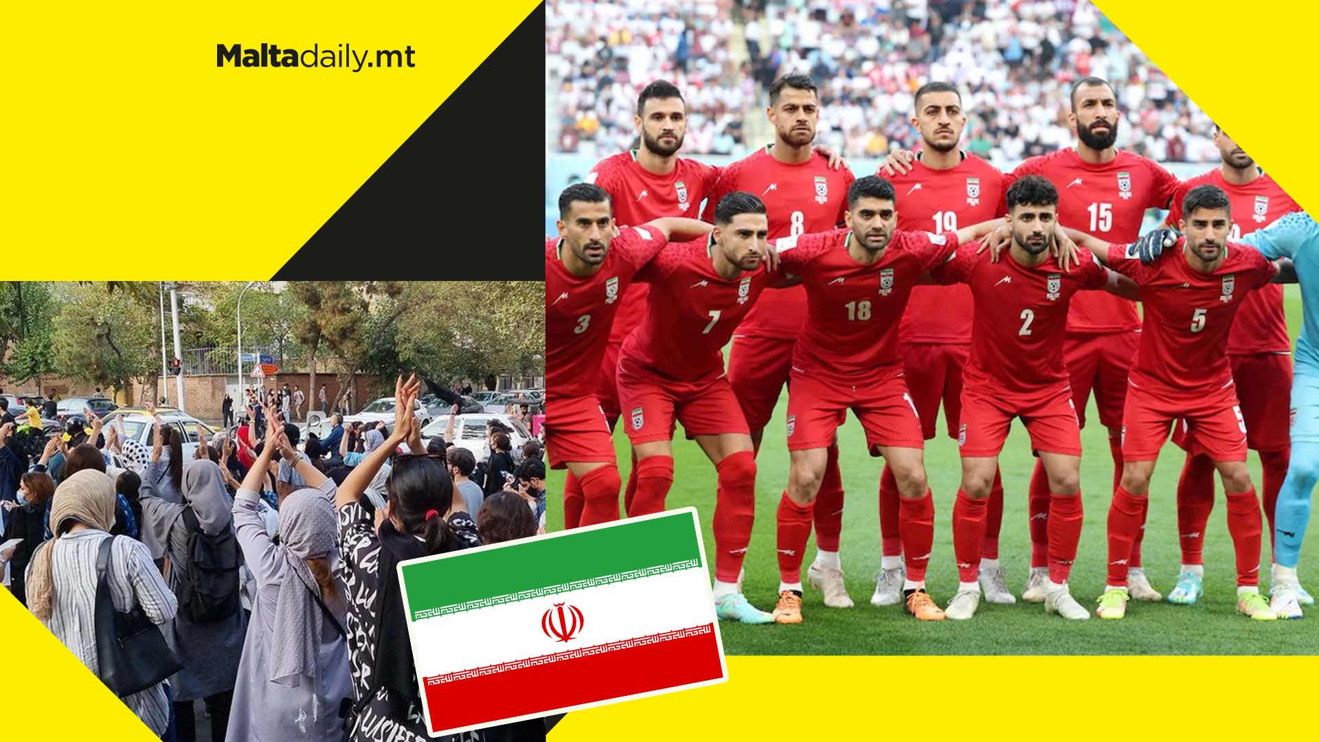 Iranian players refuse singing national anthem in show of solidarity