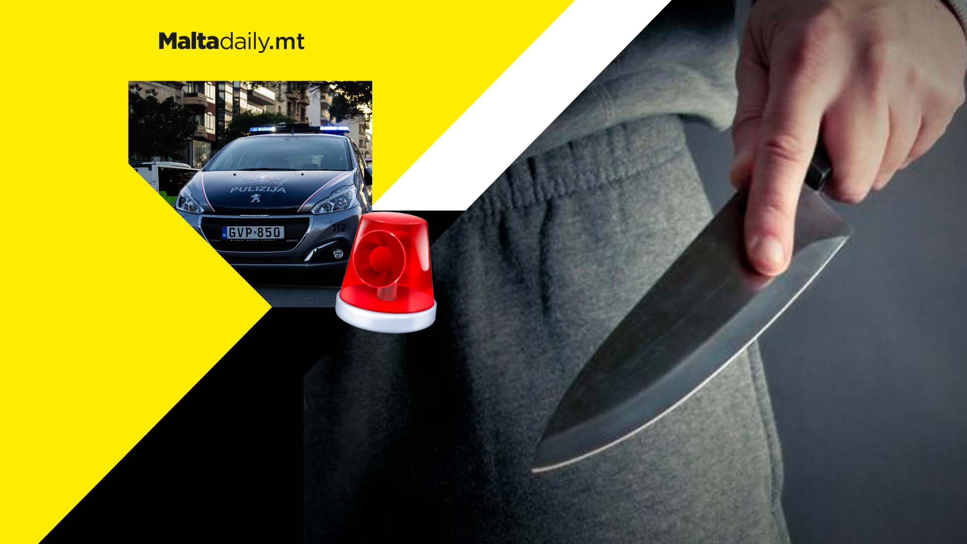 Man arrested after knife attack outside Naxxar building