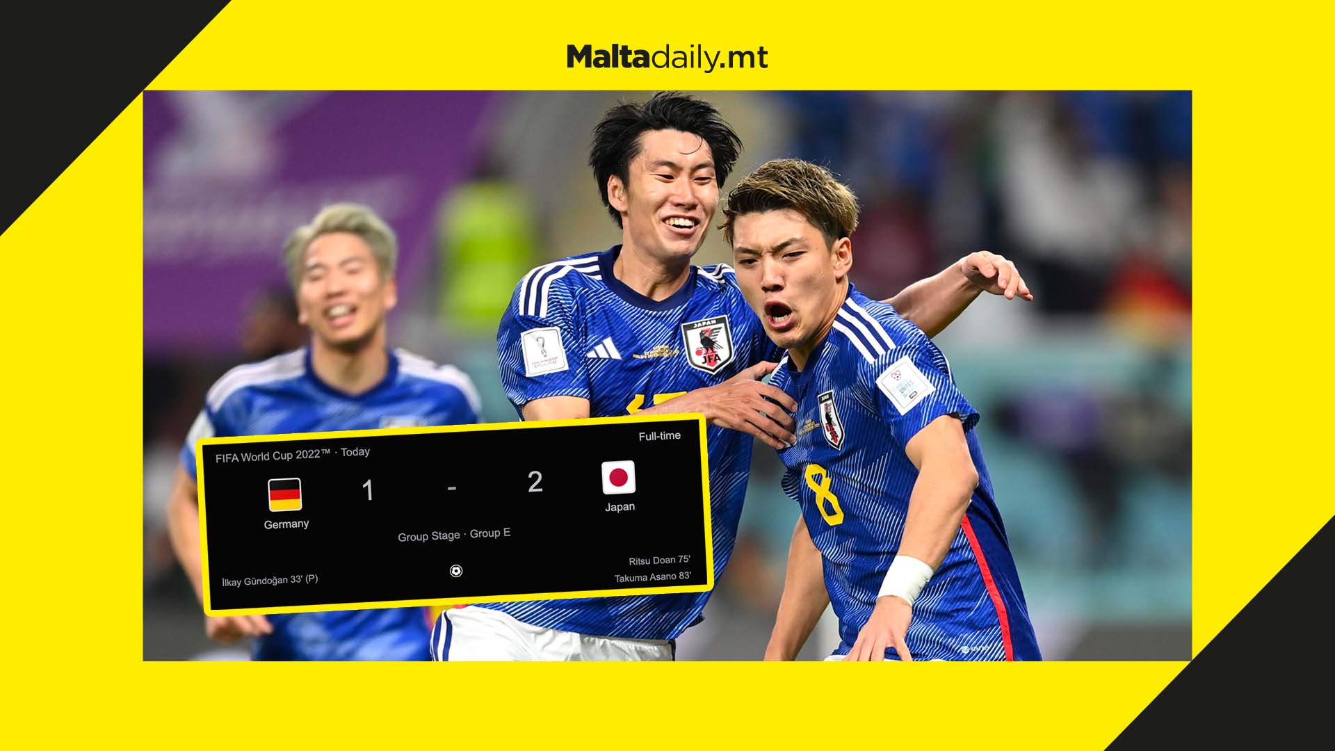Japan stun Germany with incredible 2-1 victory in Qatar