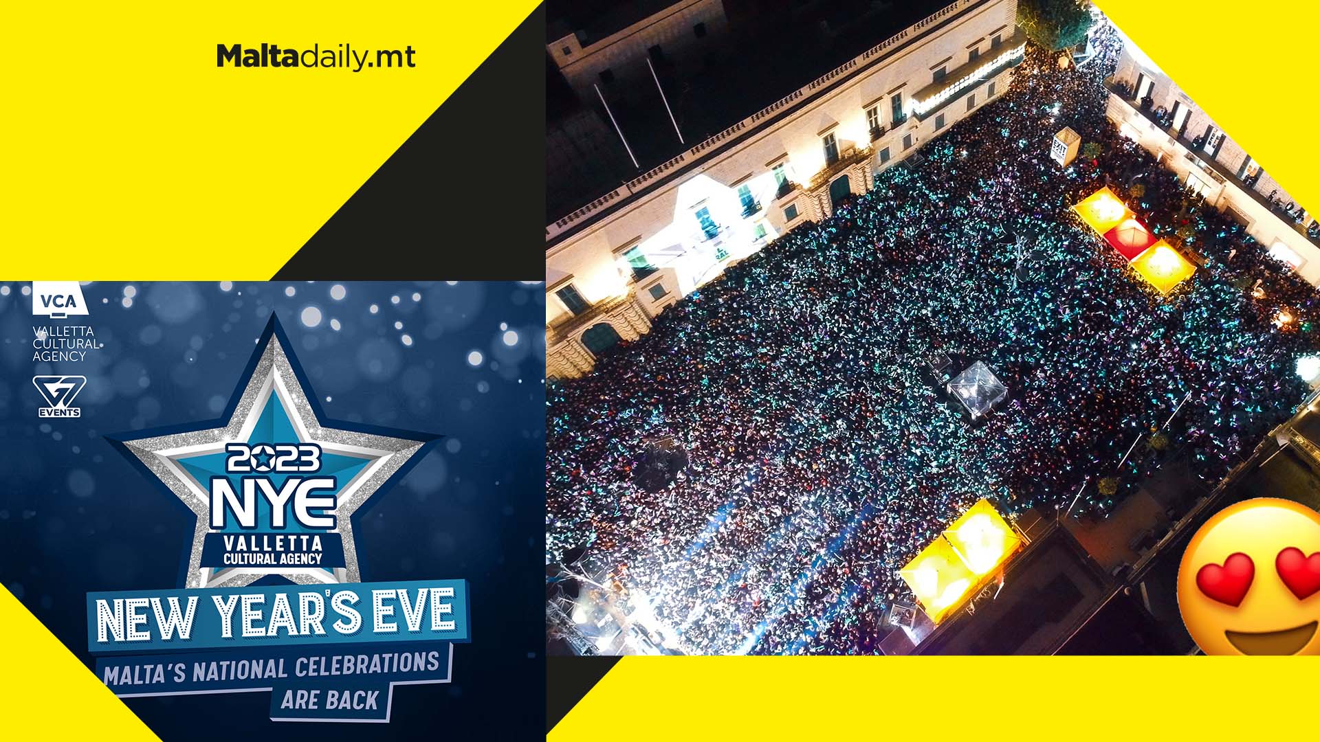 Valletta's NYE Celebrations return to St. George's Square with a MASSIVE show