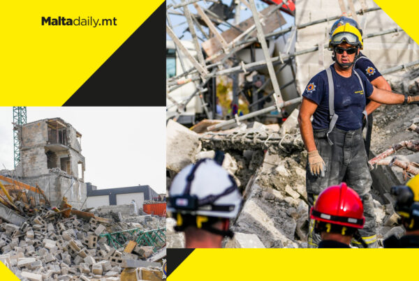 Photos of Corradino building collapse operation published by Civil Protection Department