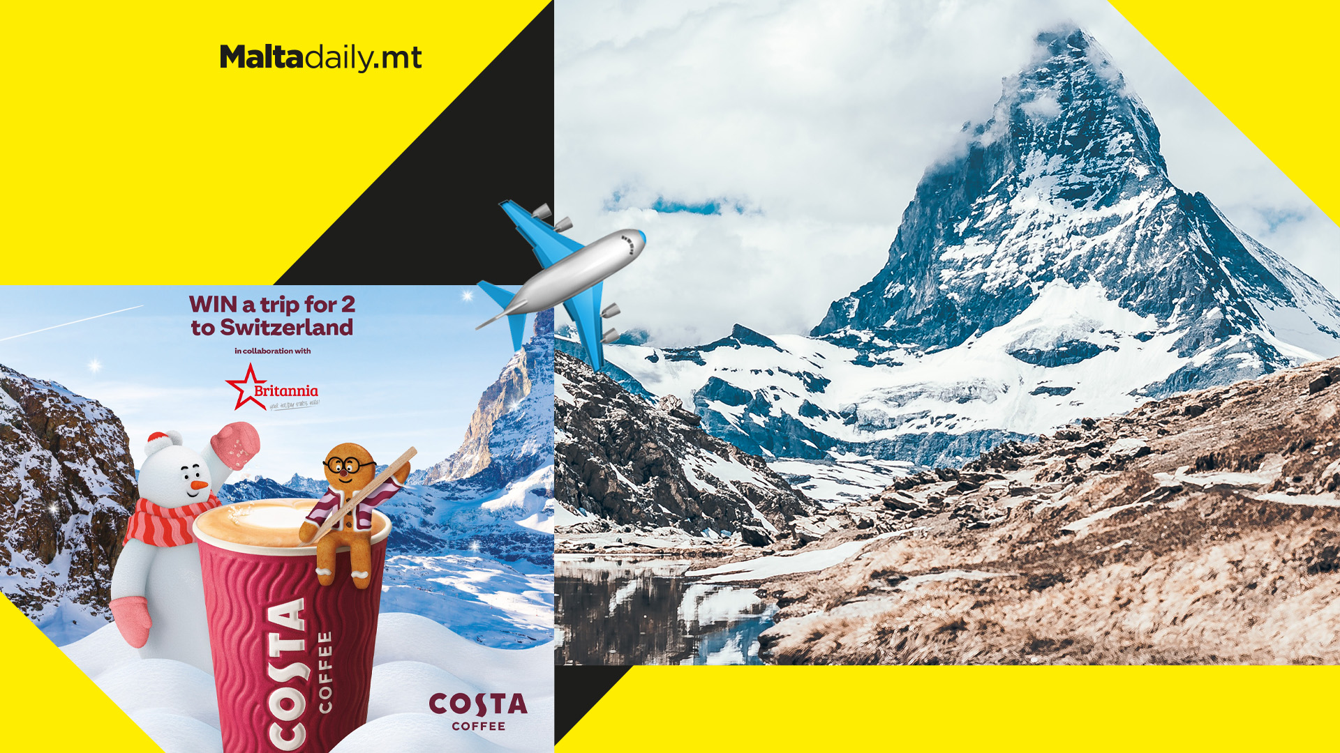 Get a chance to visit the REAL Toblerone mountains with Costa Coffee