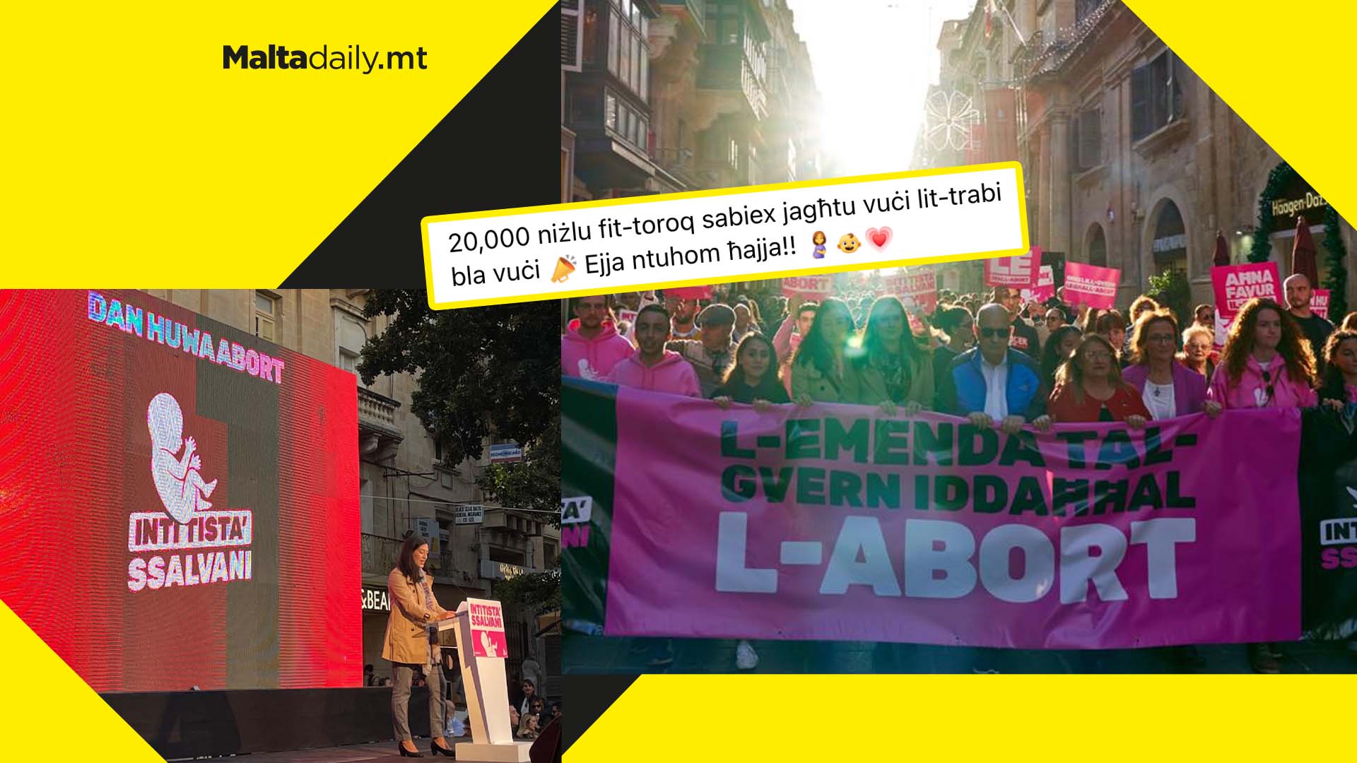 20,000 people attended pro-life march in Valletta, Life Network Foundation claims