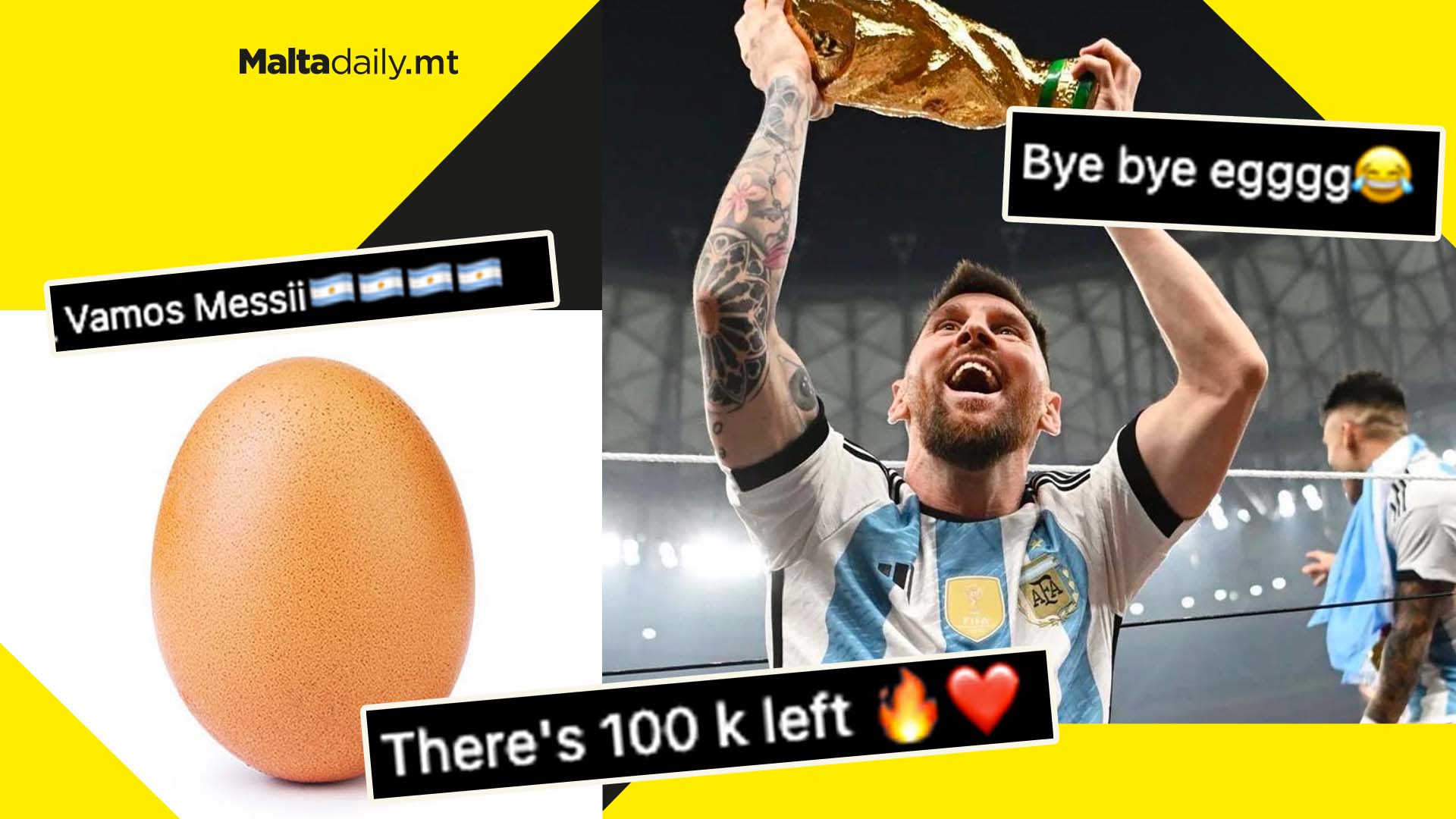 Can Messi overturn the egg? 80K likes to become most liked post
