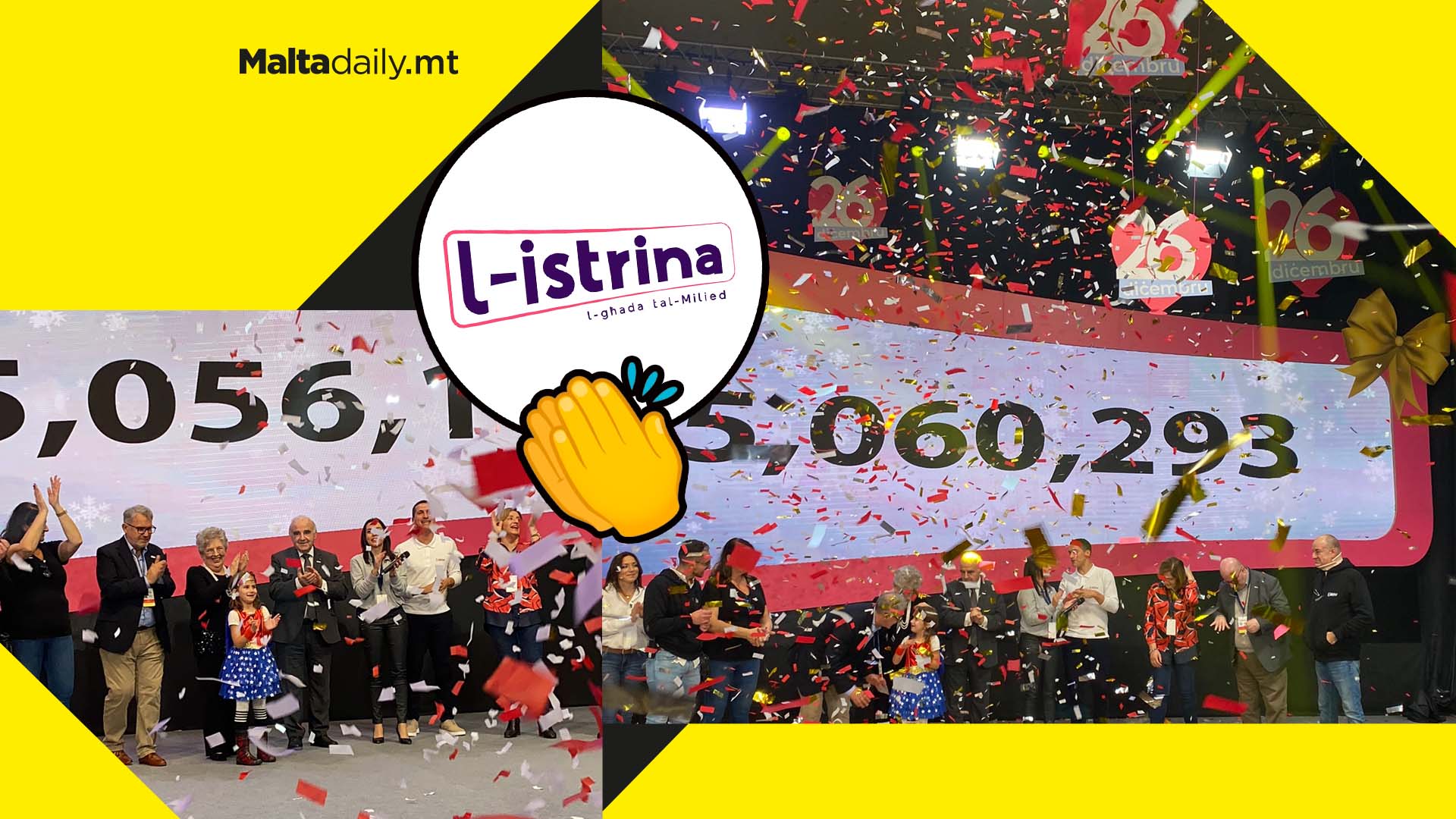 Sum of €5,062,415 raised for l-Istrina 2022.