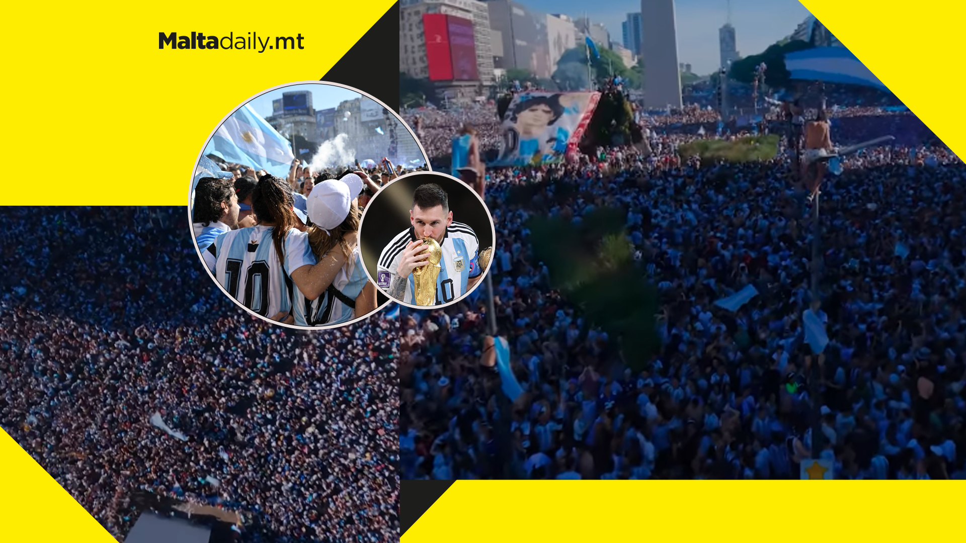 Massive street party kicks off following Argentina’s World Cup win