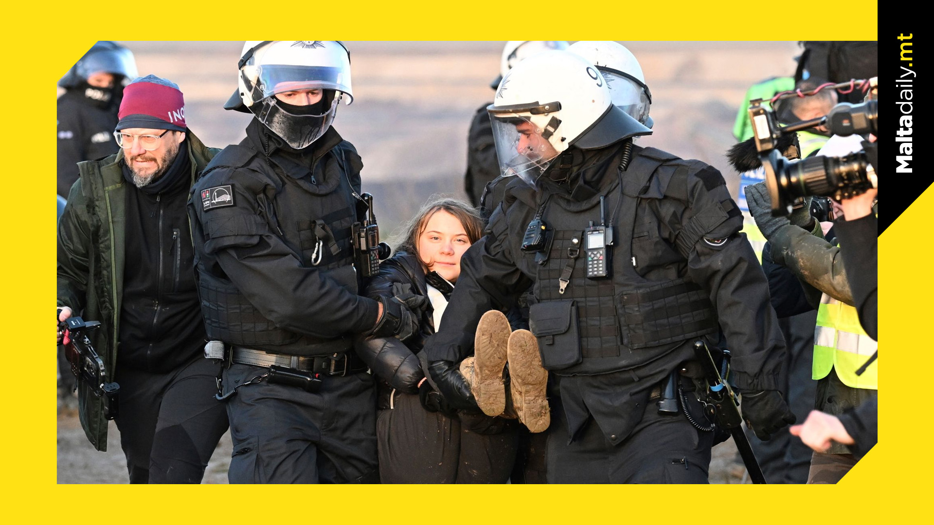 Greta Thunberg detained by German police during eco-protest in small village