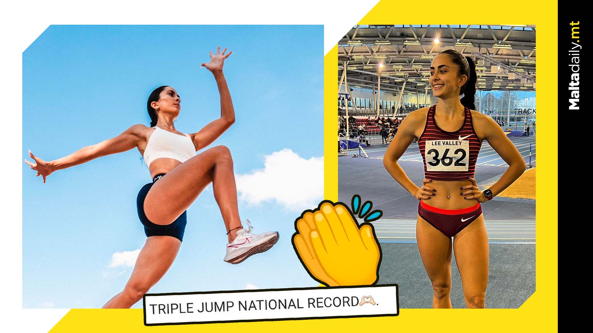 Athlete Claire Azzopardi breaks triple jump national record