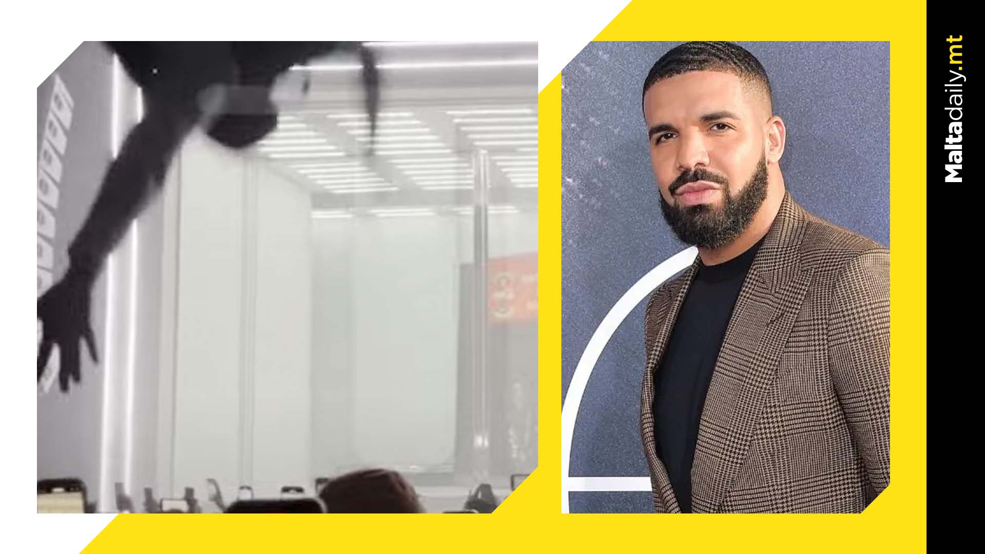 Drake forced to pause show after fan falls off balcony