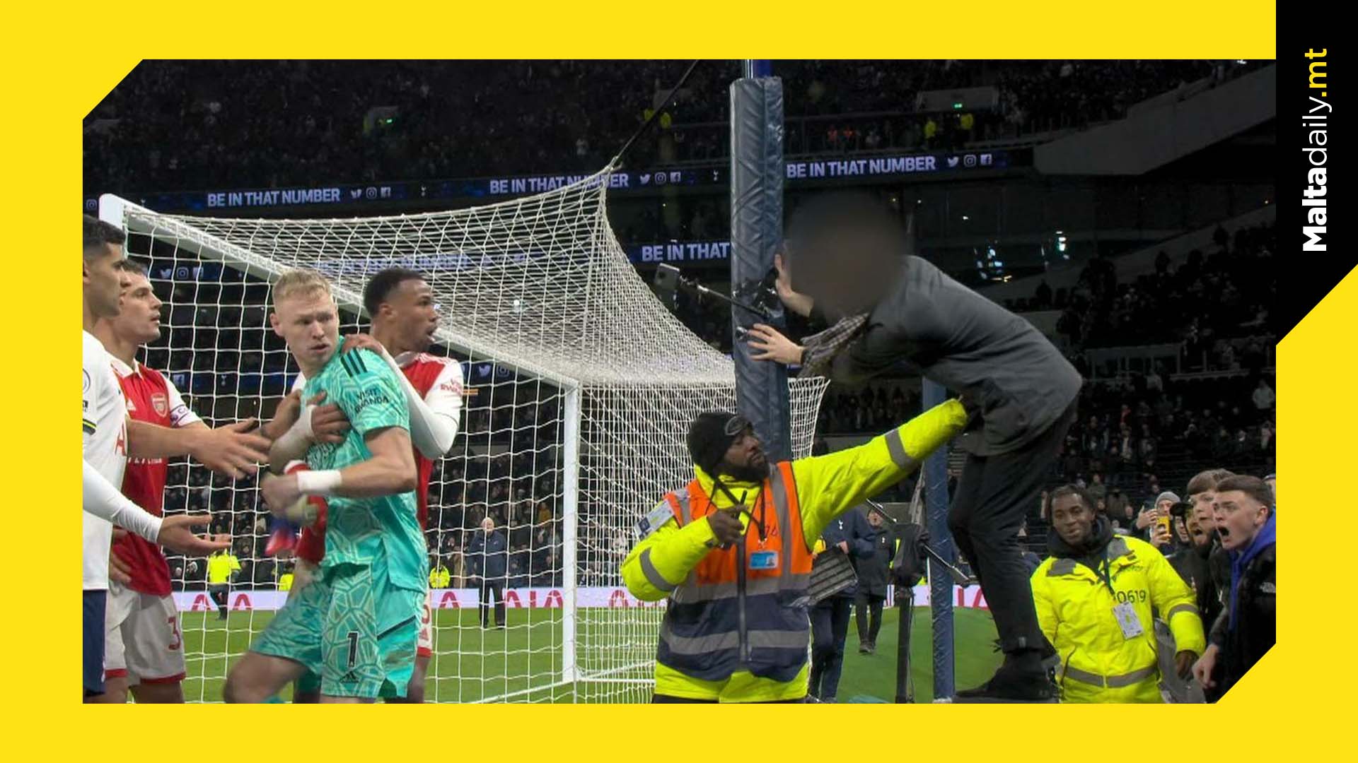 Tottenham fan charged with assault after kicking at Arsenal keeper