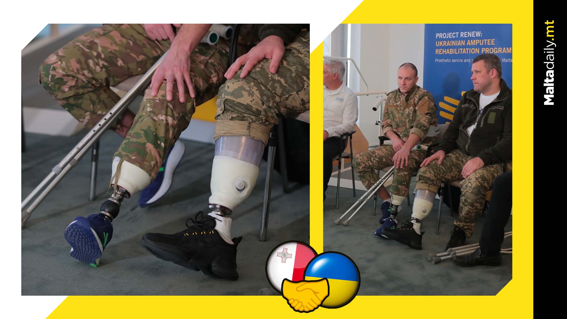 First Ukrainian soldiers receive amputee rehab in Malta