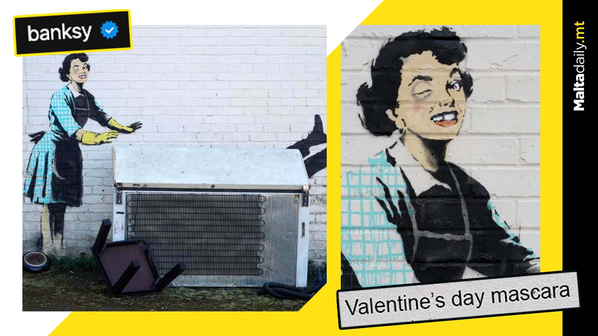 Banksy tackles domestic violence with Valentine's Day piece