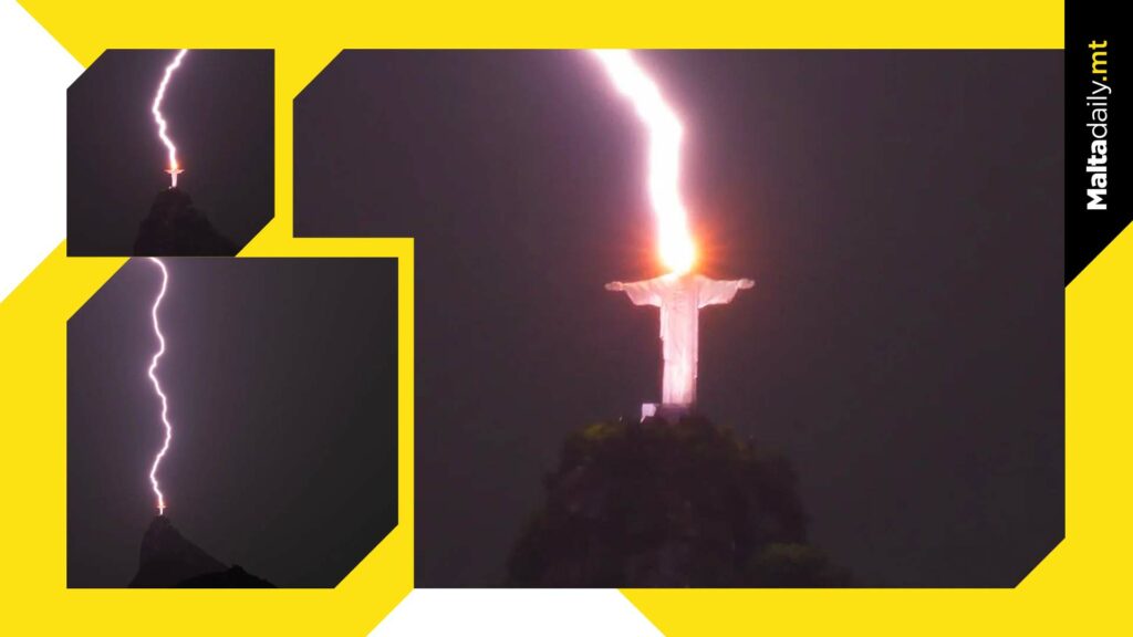 Lightning strike on Brazil’s ‘Christ the Redeemer’ caught on camera