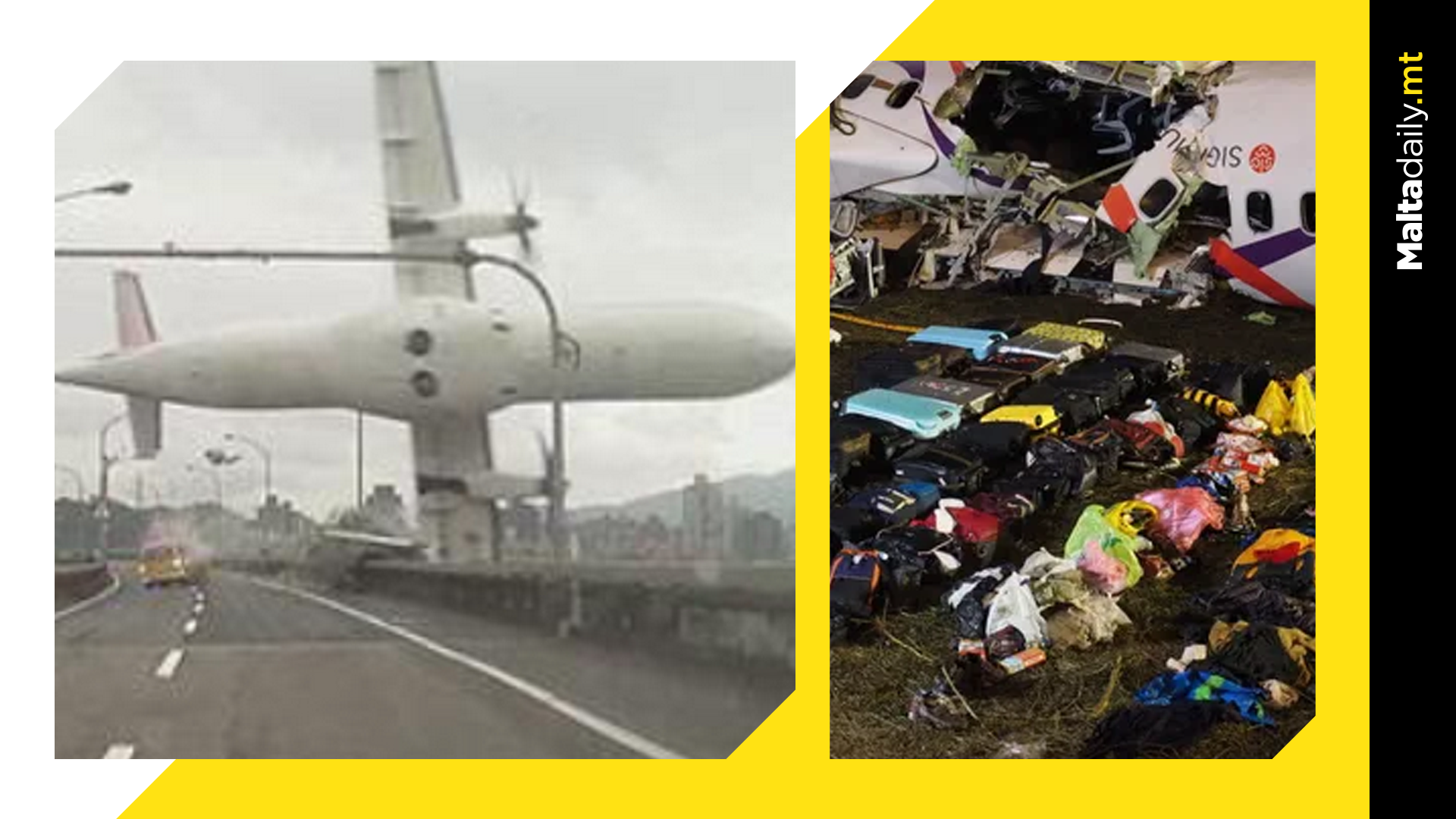 Footage shows moment 2015 plane crash slices car in half
