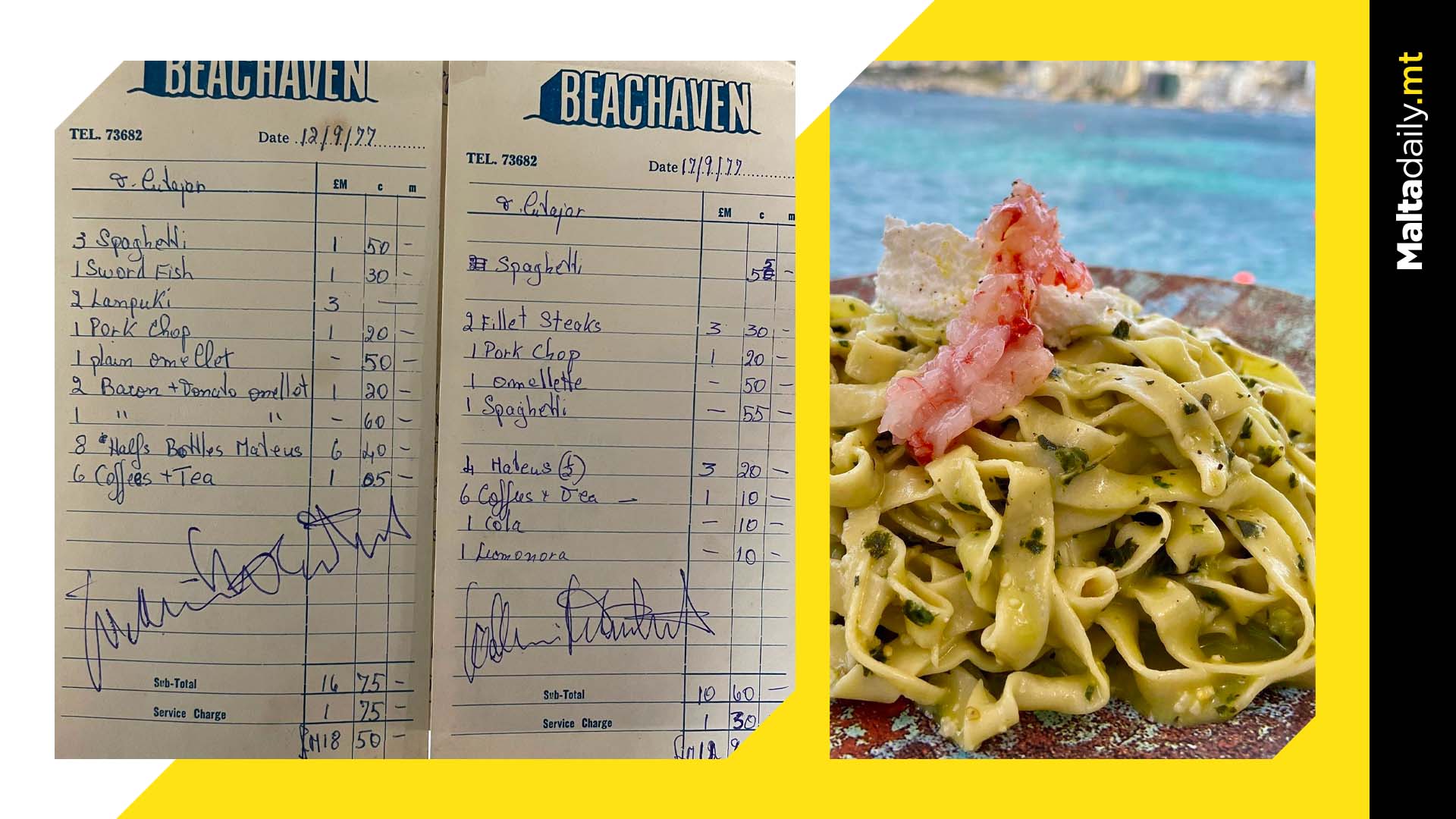 1977 Beachaven receipts show differences in food prices