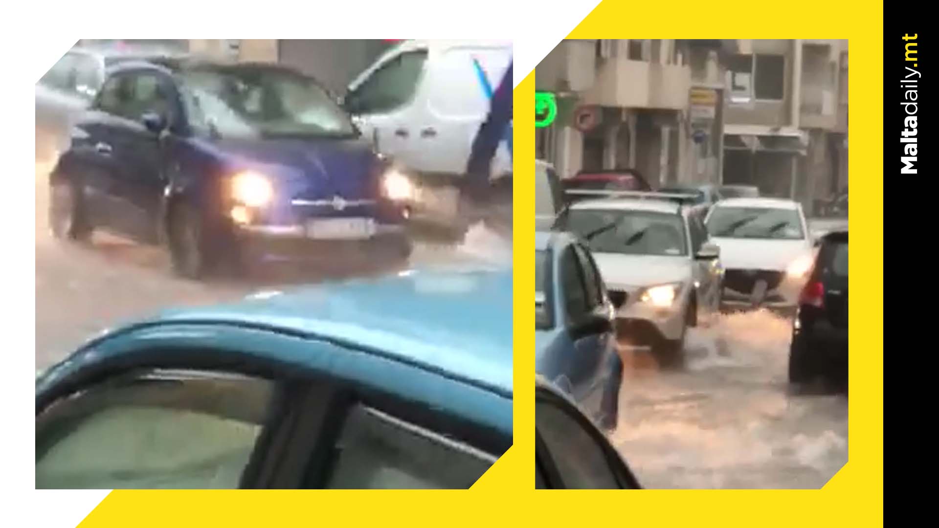 Malta hit with intense storm as roads flood with water