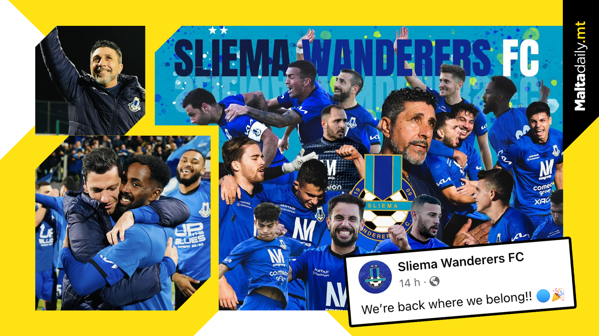 Sliema Wanderers promoted back to Premier League