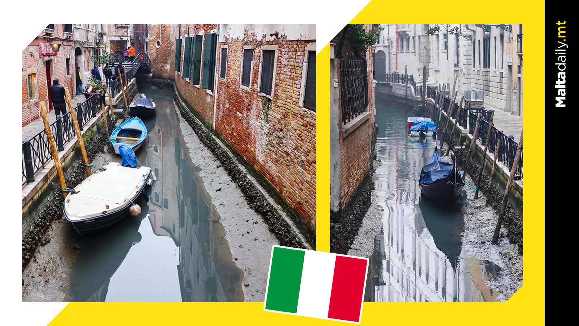 Transport in Venice negatively impacted as canals run dry