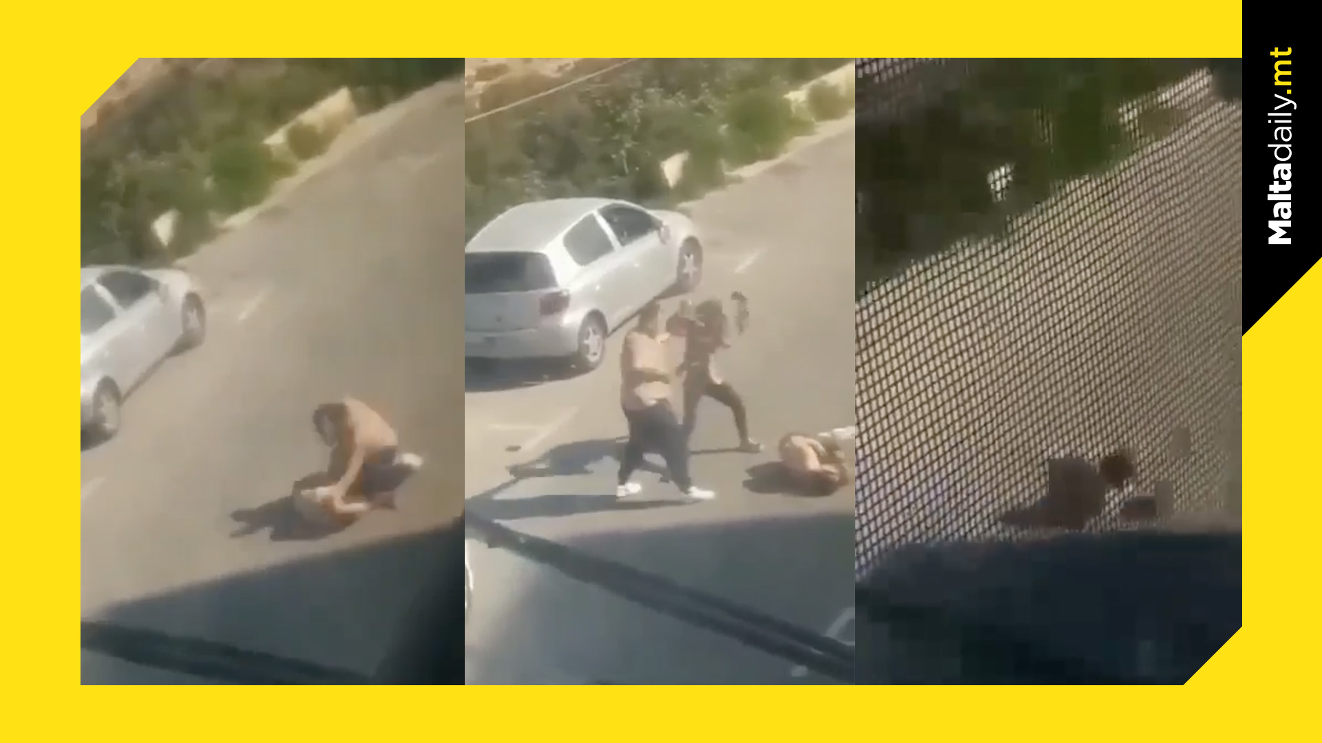 Aggressor seen beating man & woman, takes off with car in Xemxija fight video