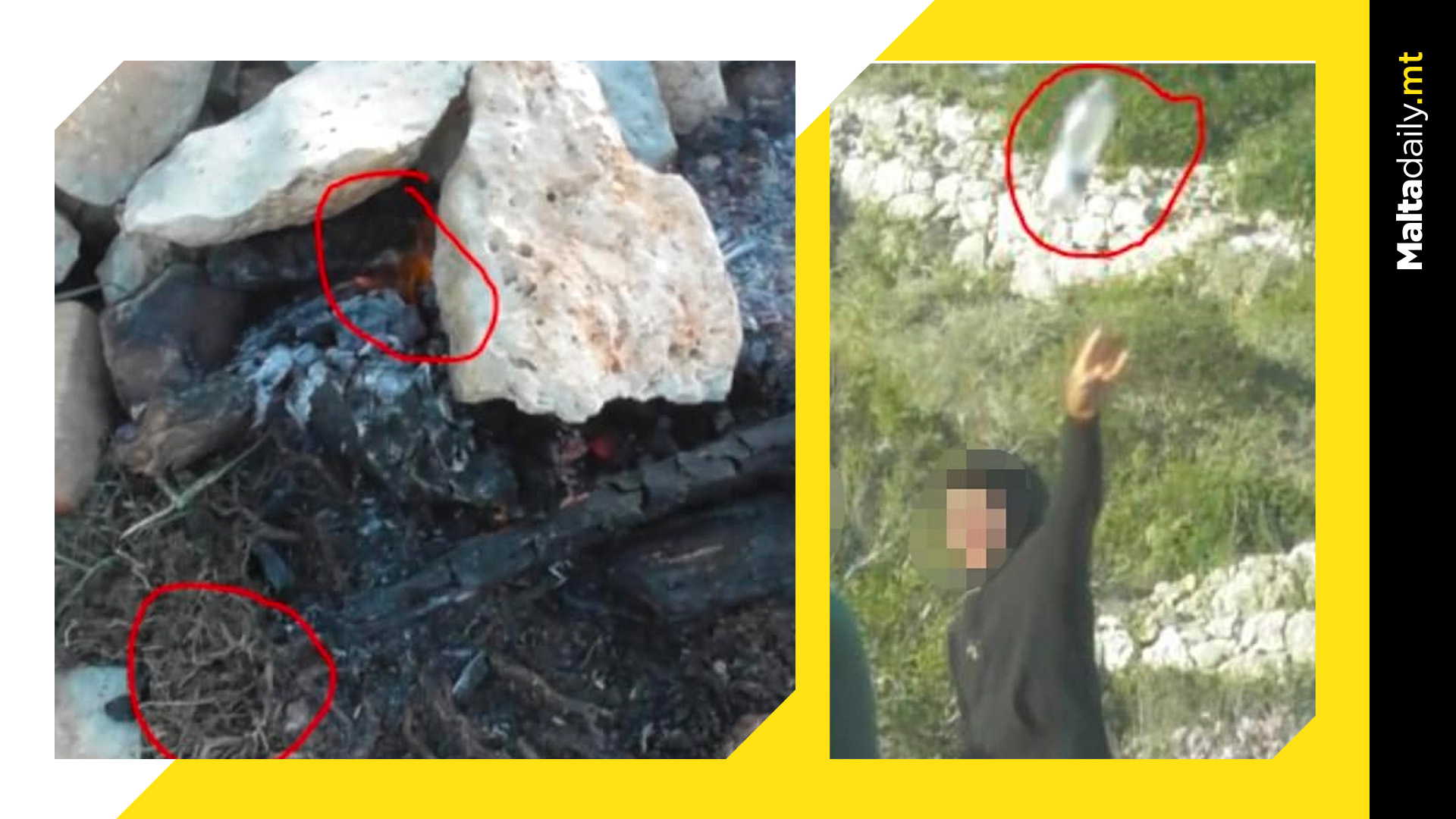 6 people reported by Malta Rangers for littering and illegal fire at Għar Lapsi