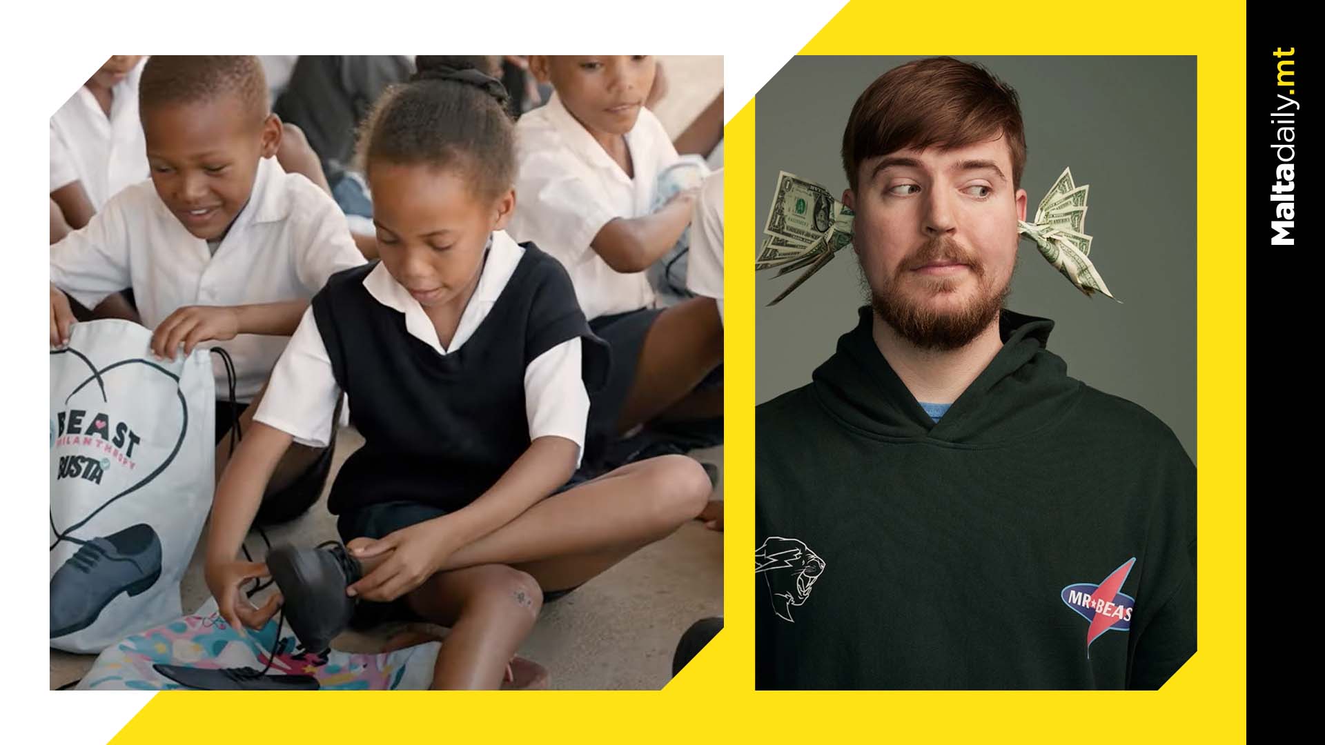 Mr Beast gives 20,000 South African kids their first pair of shoes