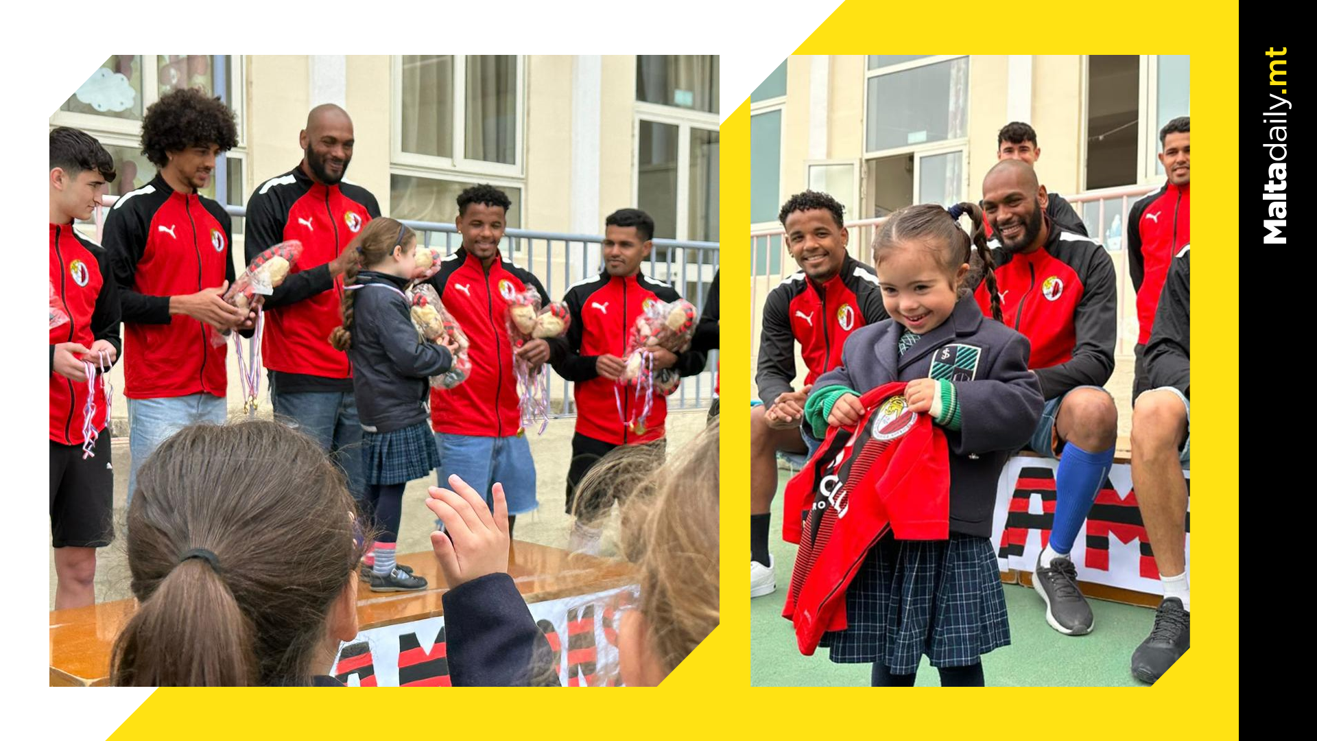 Ħamrun Spartans meet school kids for World Down Syndrome Day