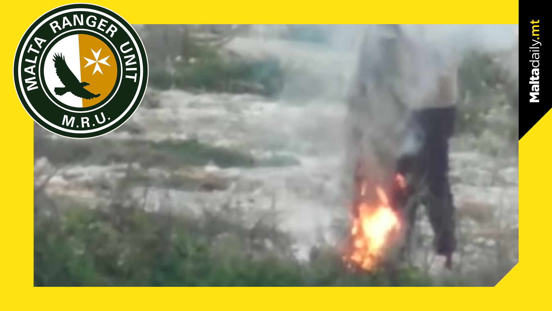 Malta Ranger Unit report illegal garbage burning in Qalet Marku