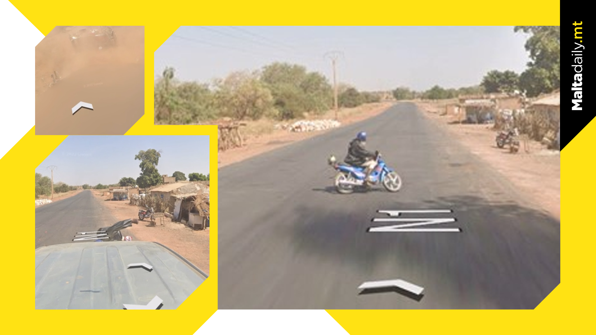 Biker in Senegal ran over by Google Maps Car caught on camera