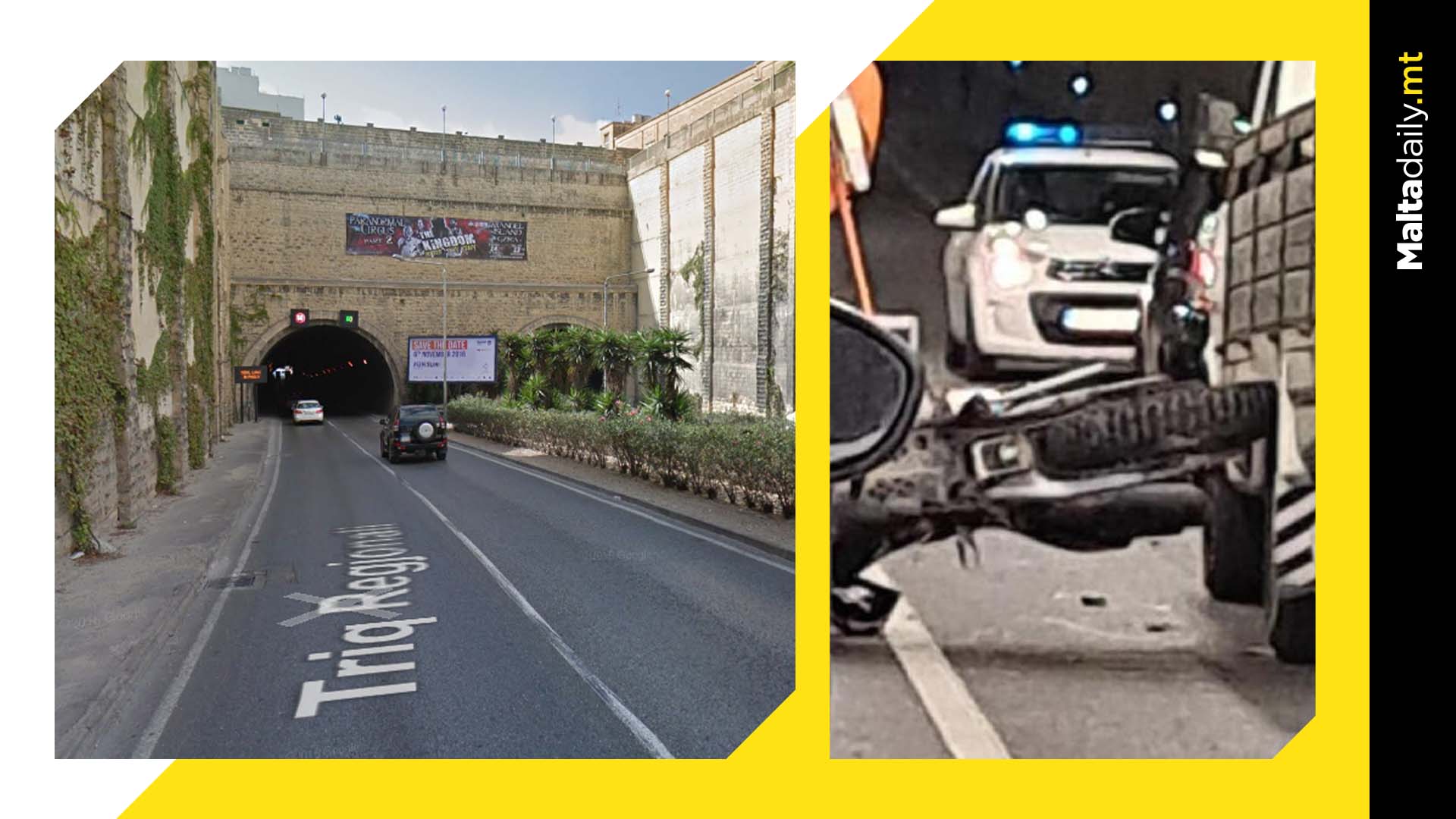 Heavy traffic as motorcycle crash blocks St Venera tunnel